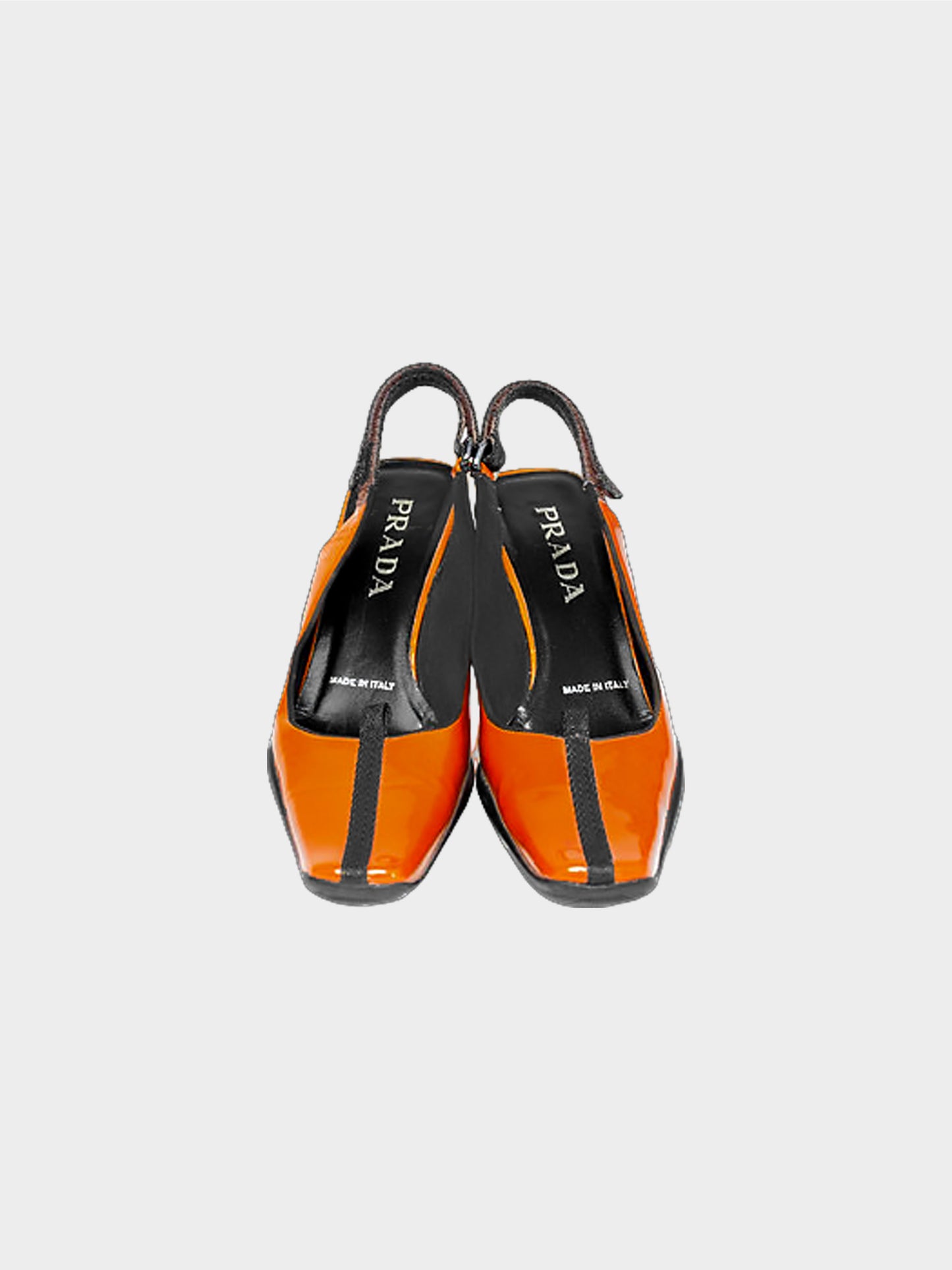 Prada FW 1999 Orange Patent Leather Heels