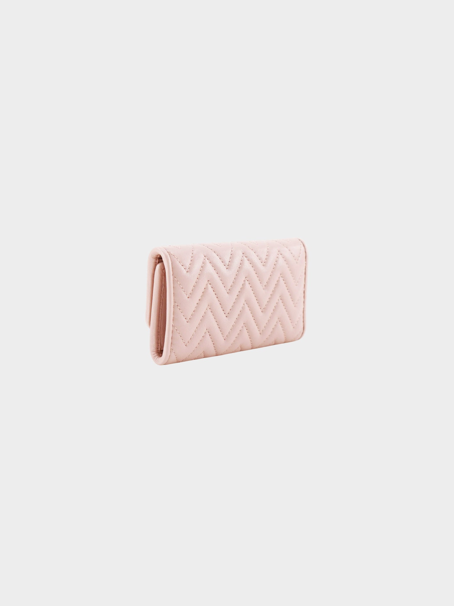 Miu Miu 2010s Pink Chevron Stitch Key Case