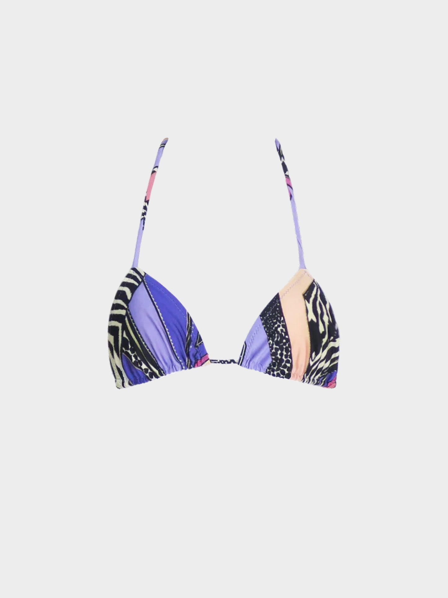 Roberto Cavalli 2000s Purple Cheetah Print Two-piece Swimsuit