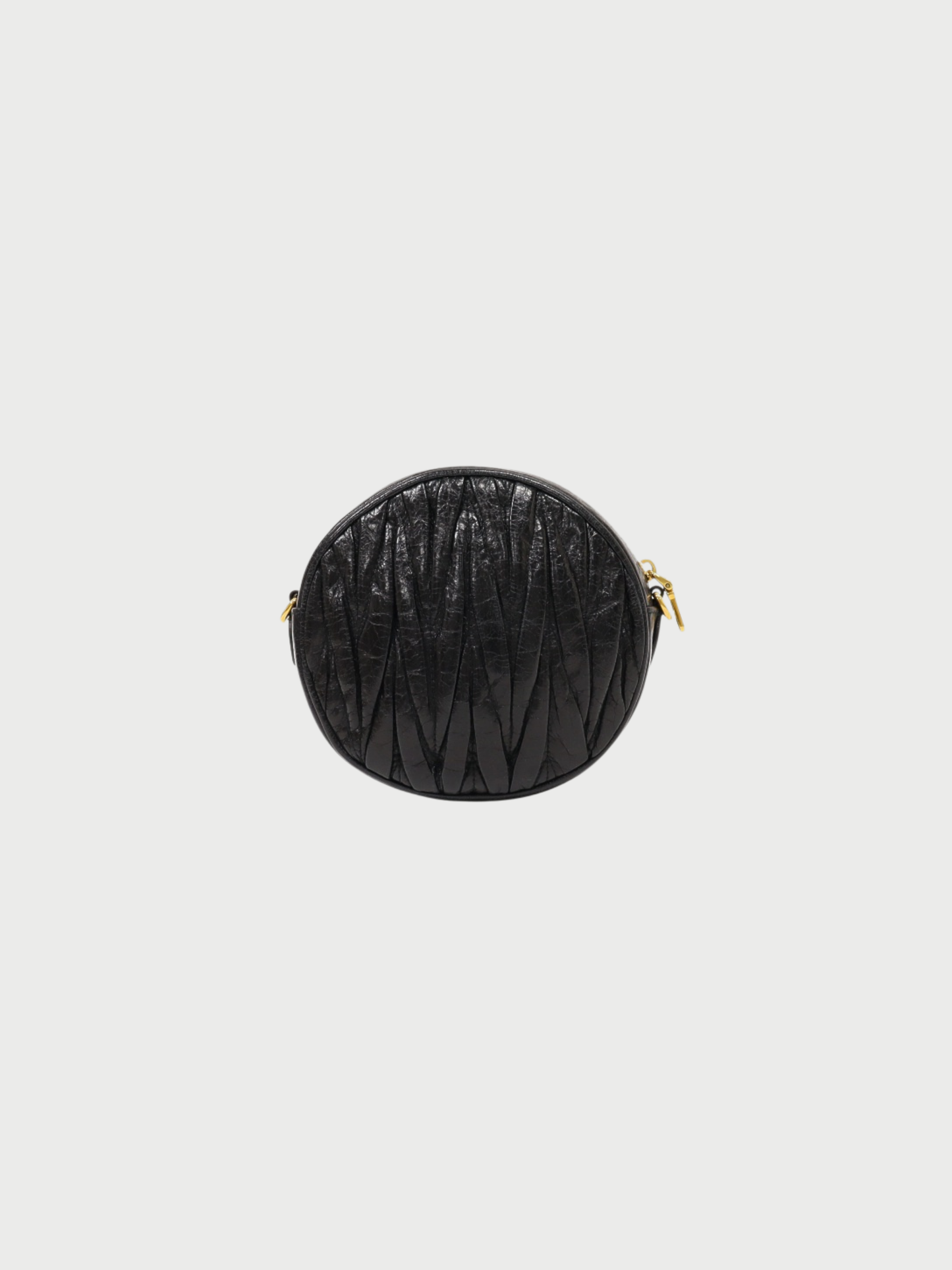 Miu Miu 2020s Black Leather Matelassé Chain Shoulder Bag
