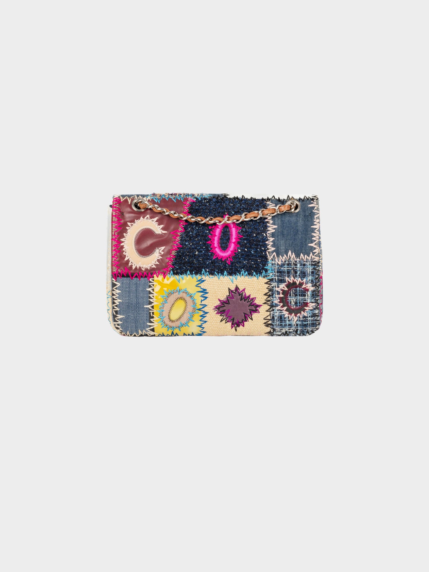Chanel 2012 Multi-material Patchwork Jumbo Flap Bag
