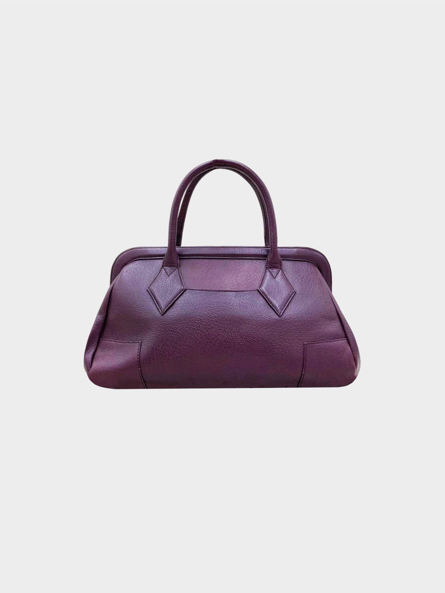 Vivienne Westwood 2010s Wine Red Leather Bag Handbag