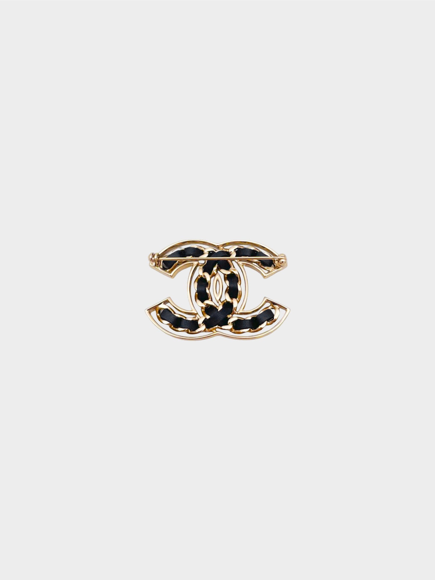Chanel Spring 2019 Champagne Gold Lambskin CC Chain Brooch