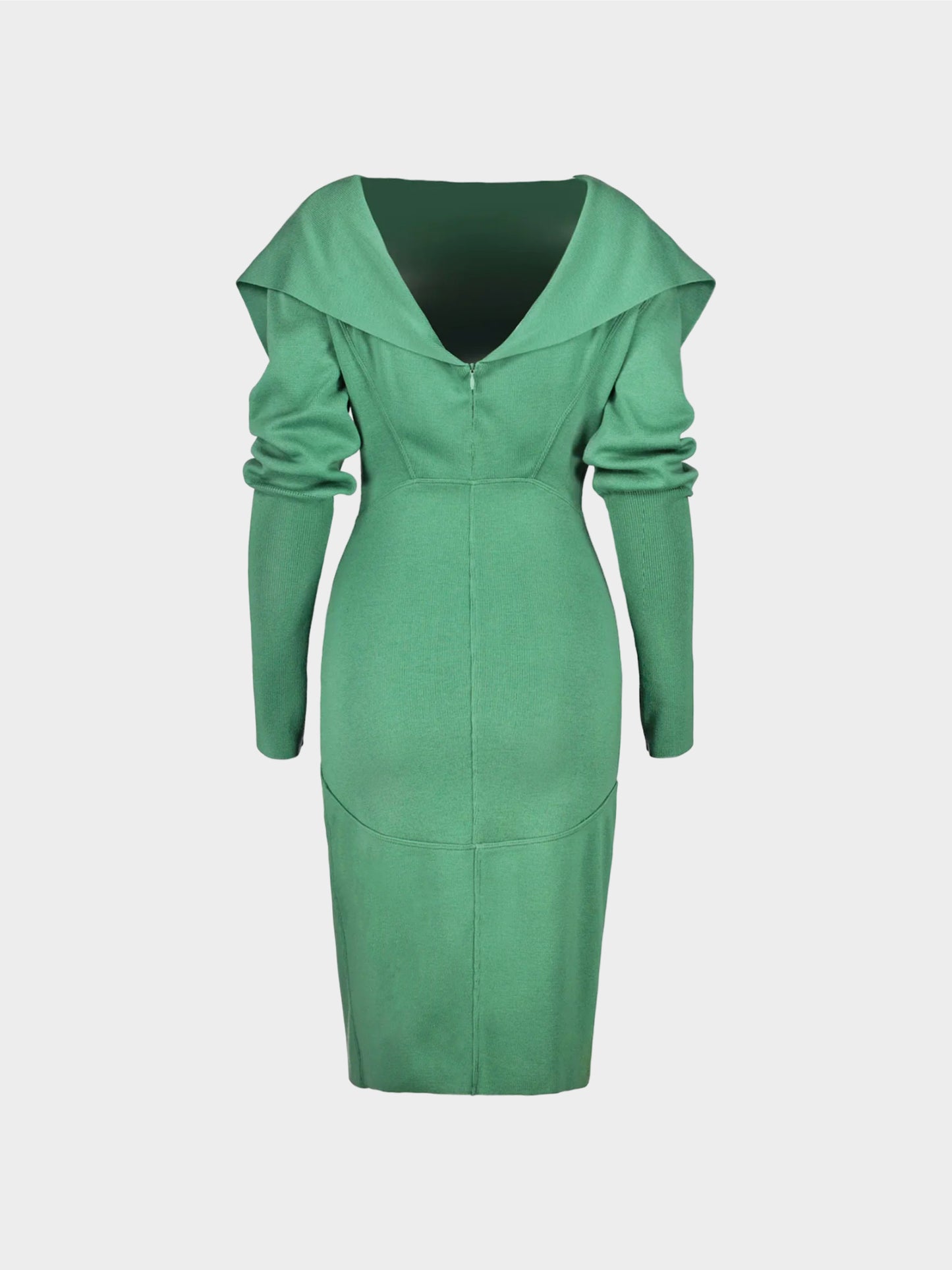 Azzedine Alaïa FW 1987 Green Wool Runway Dress