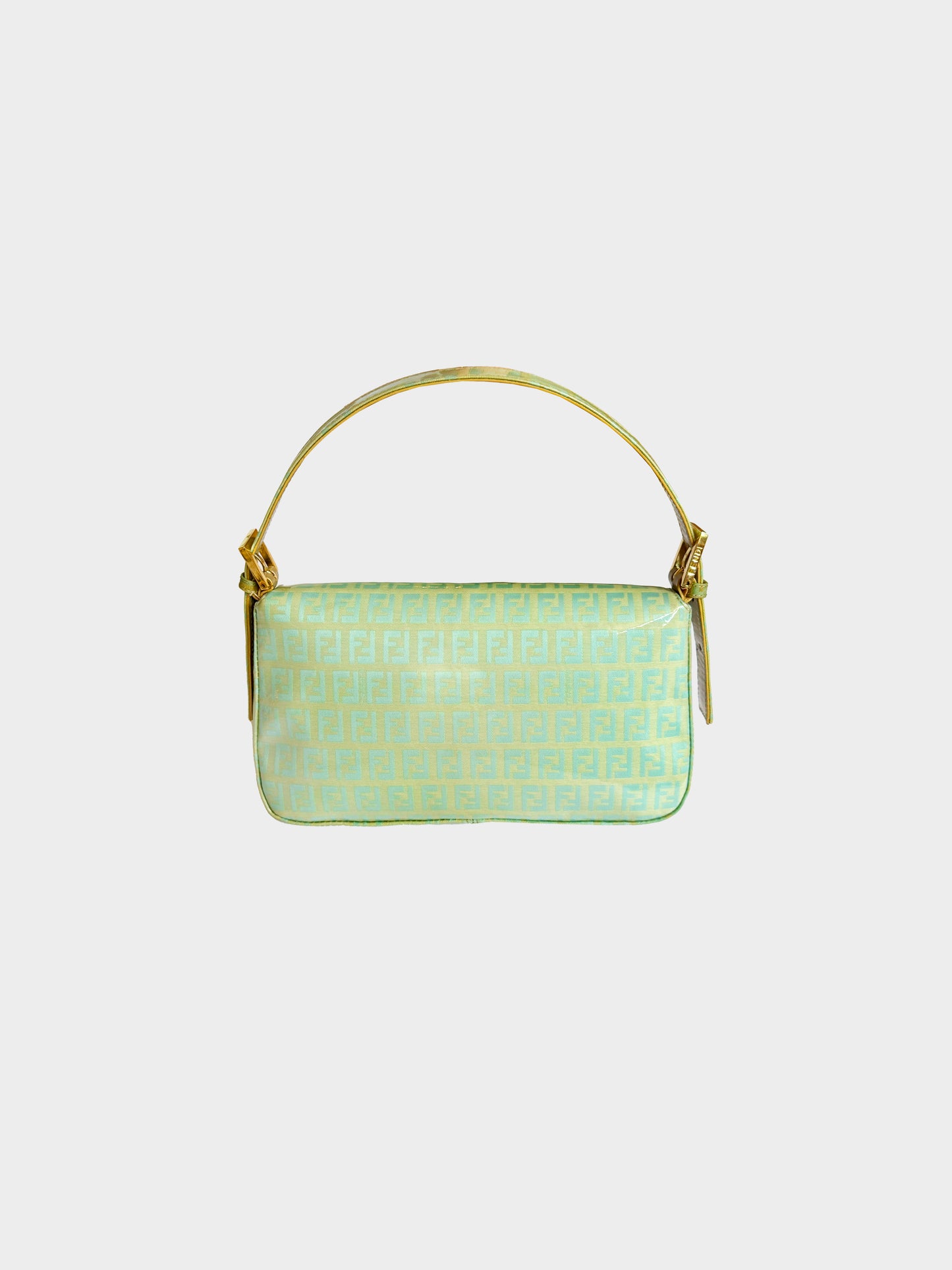 Fendi 2000s Mint Vinyl Zucchino Baguette