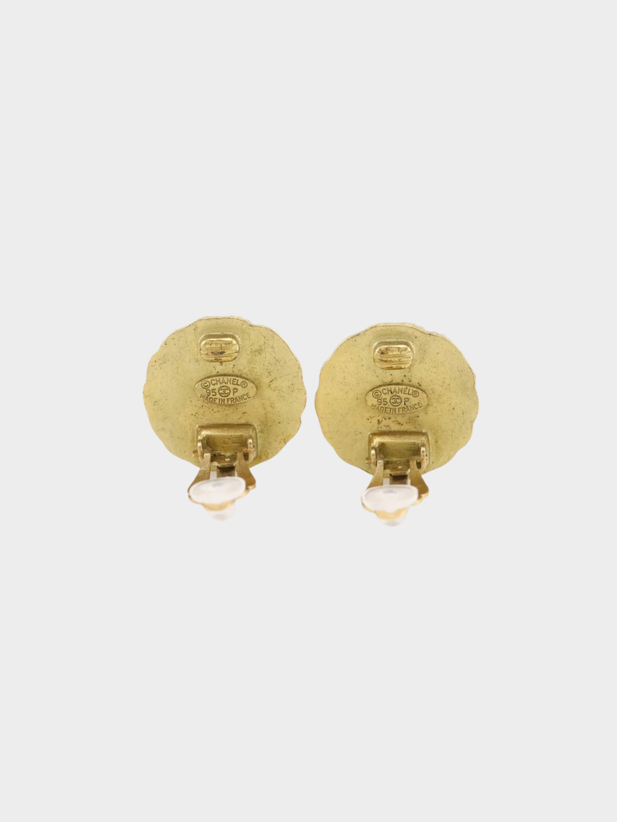 Chanel Spring 1995 Gold Coco Mark Earrings