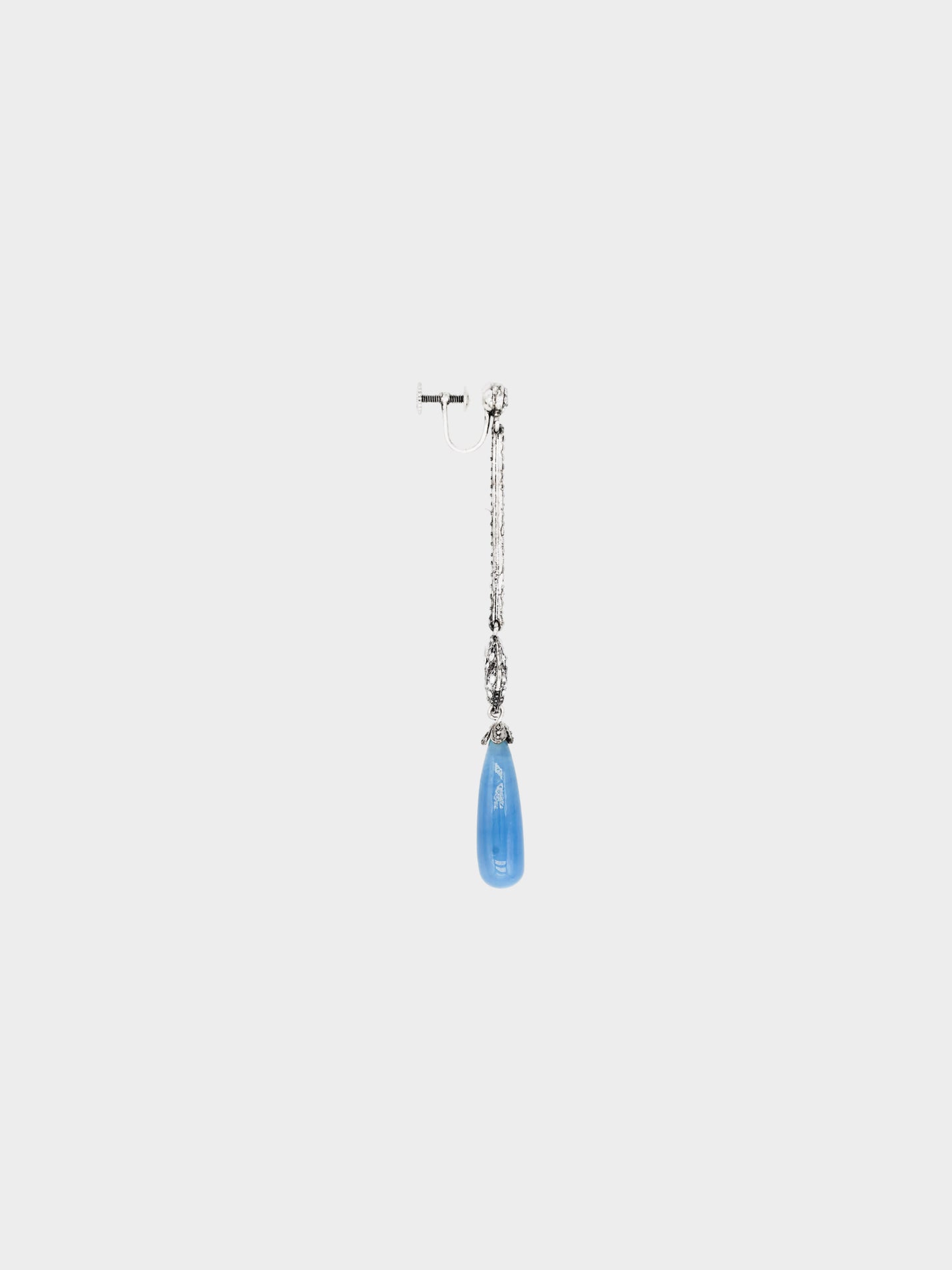 Christian Dior by John Galliano SS 1998 Rare Rhinestone and Blue Pearl Drop Ear Clip