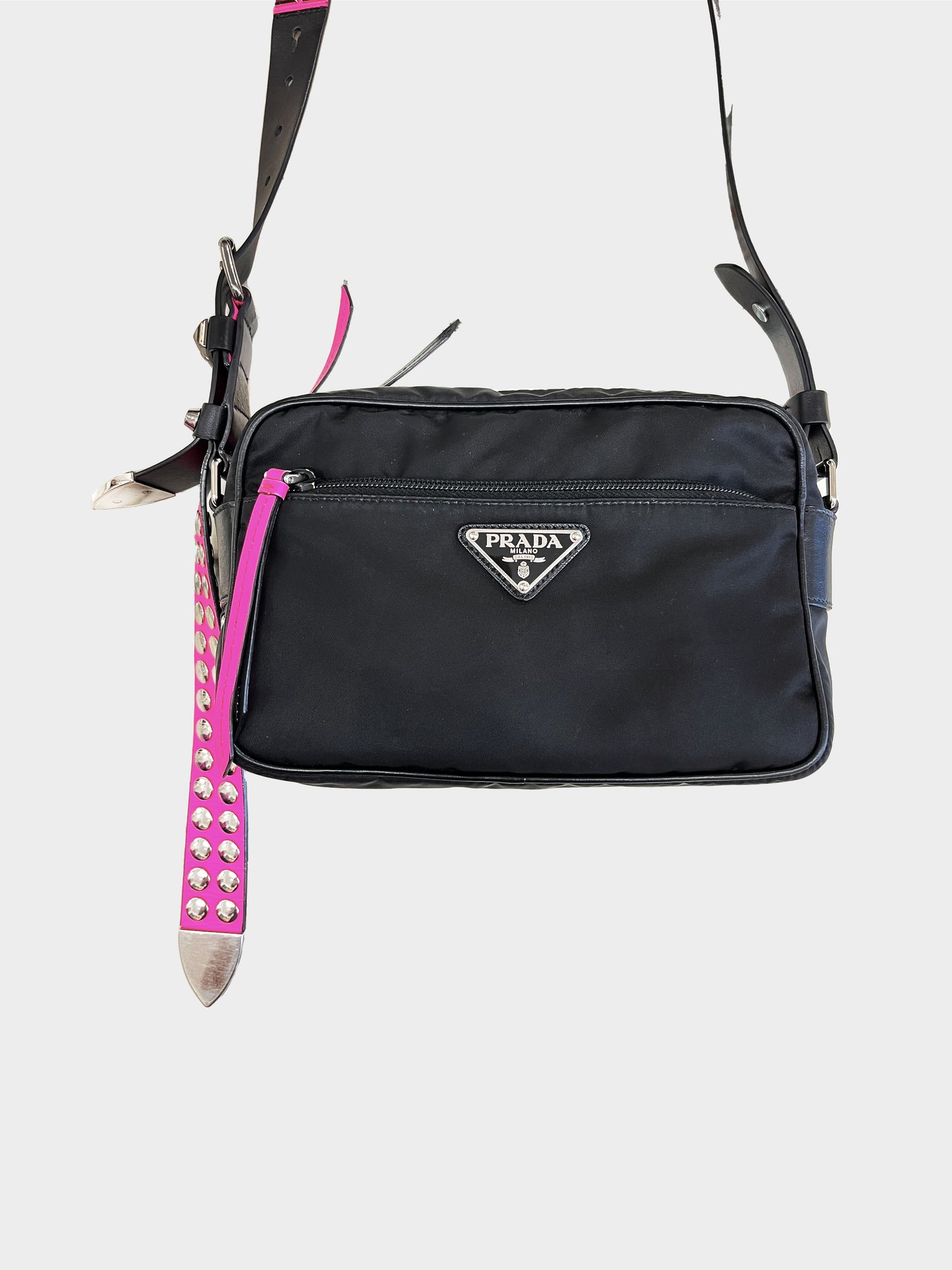 Prada 2010s Black Tessuto Nylon New Vela Shoulder Bag