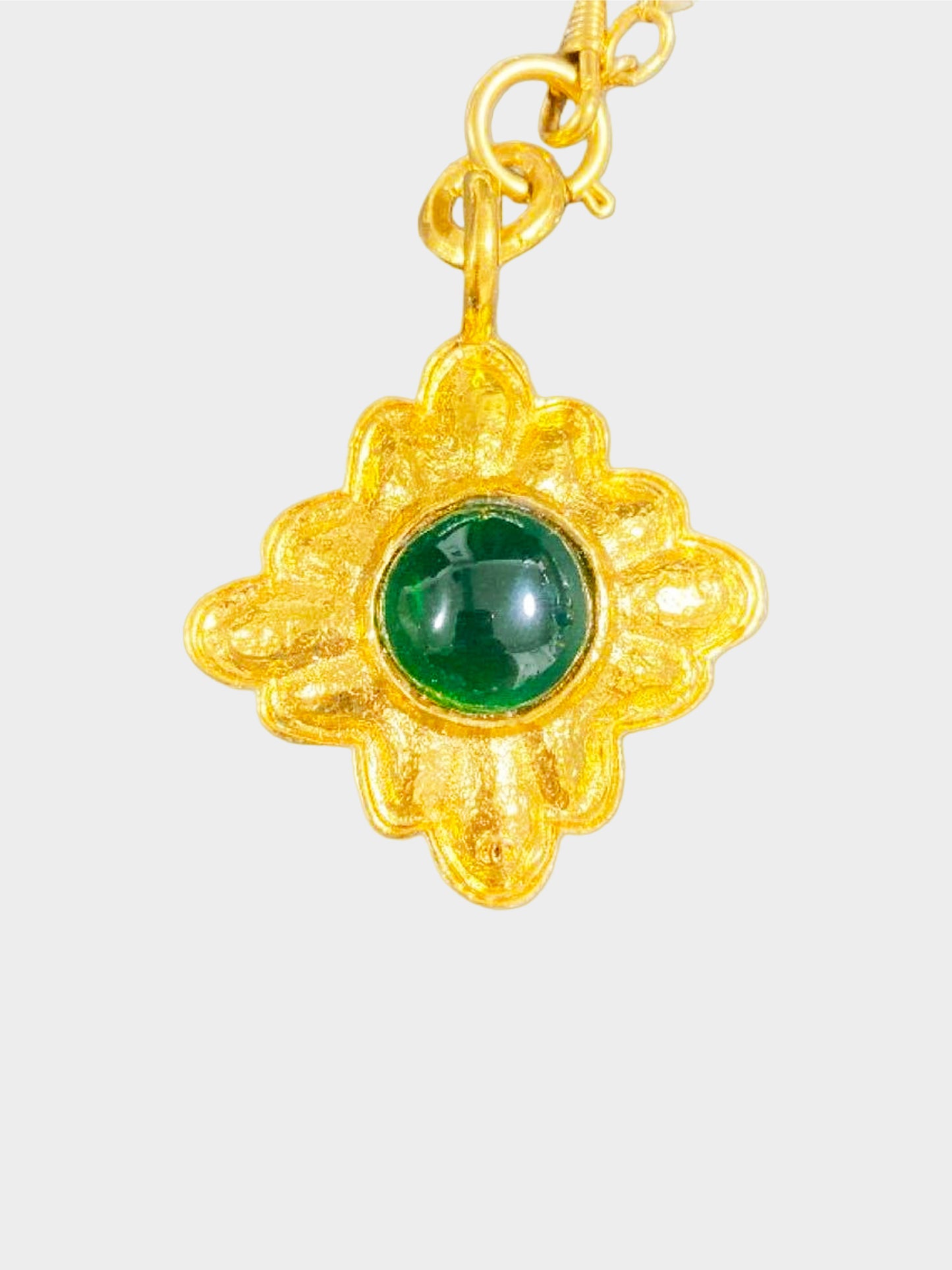 Chanel 1980s Diamond Pendant Pearl Necklace