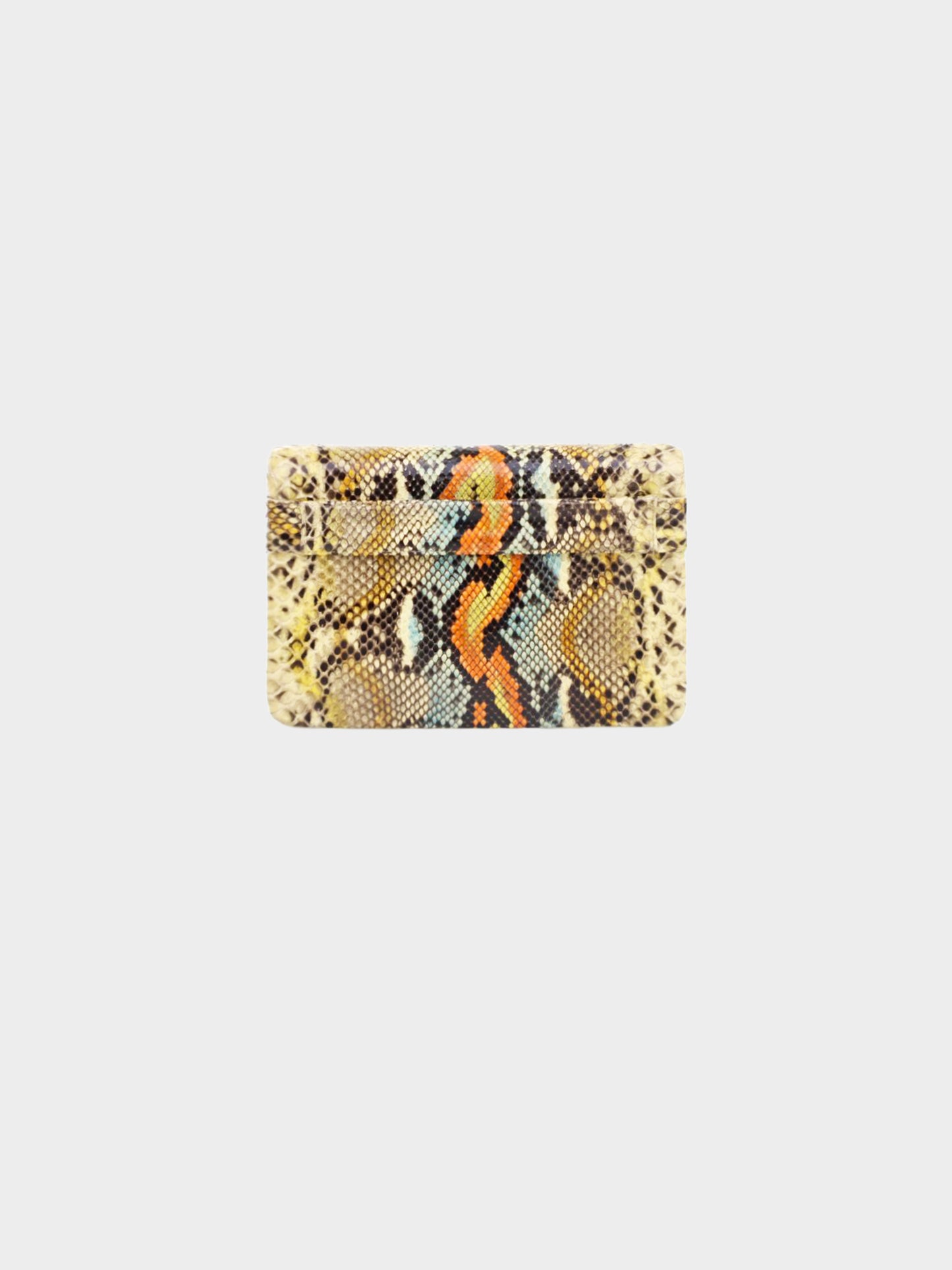 Chanel 2000-2002 Multicolor Python Reissue Clutch
