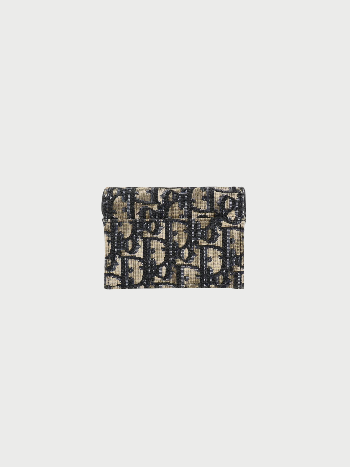 Christian Dior 2000s Navy Trotter Saddle Card Case