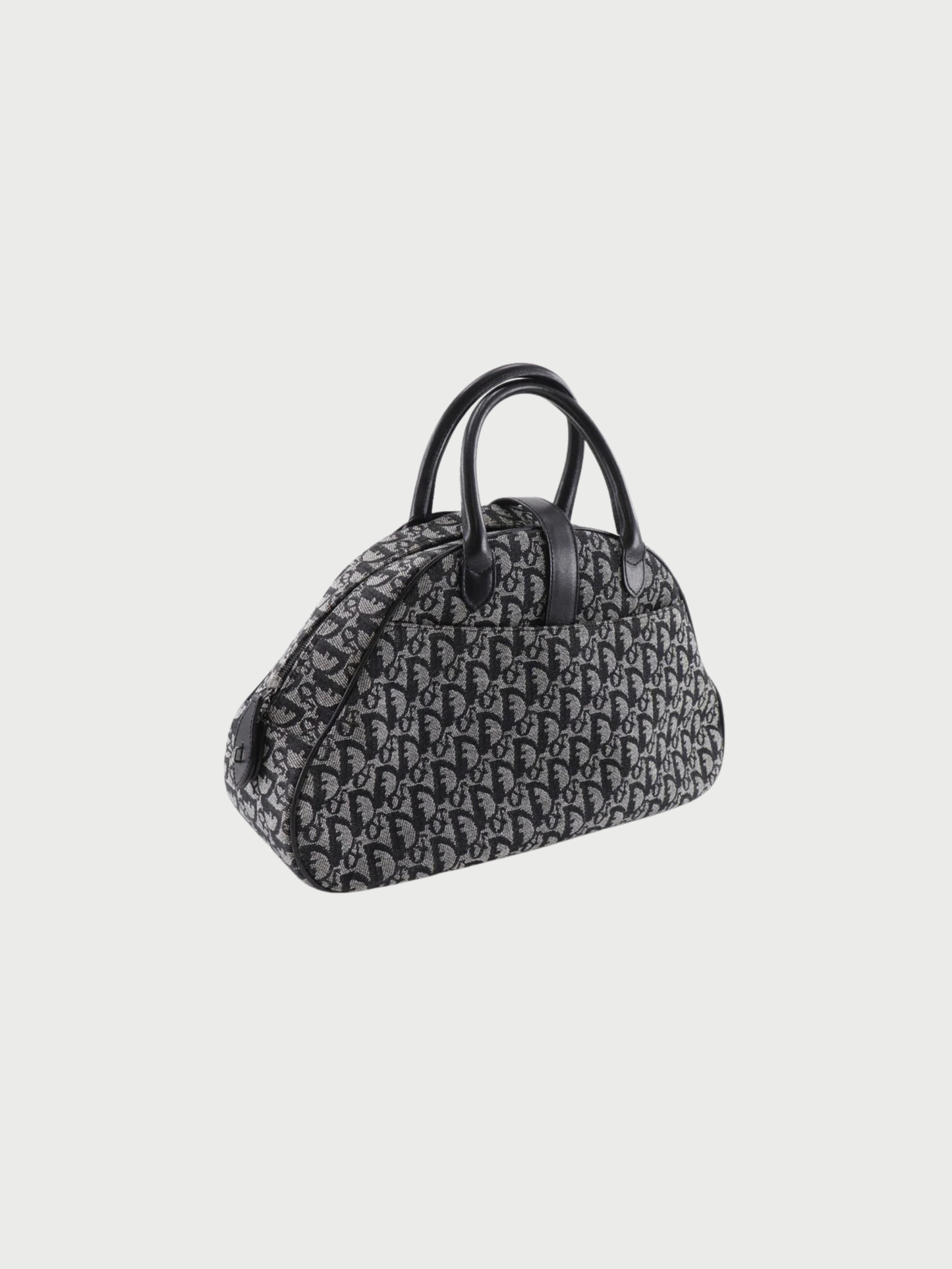 Christian Dior 2000s Navy Canvas Double Saddle Bag