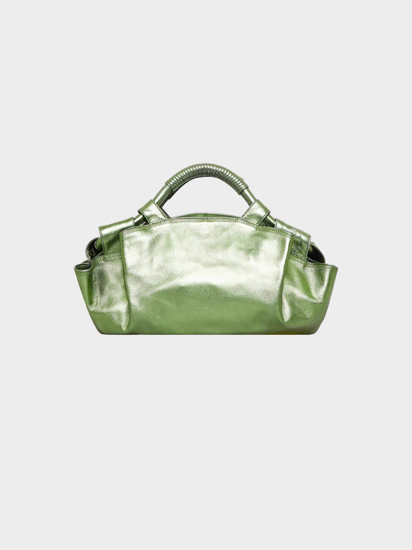 Loewe Late 2000s Metallic Green Nappa Aire Bag