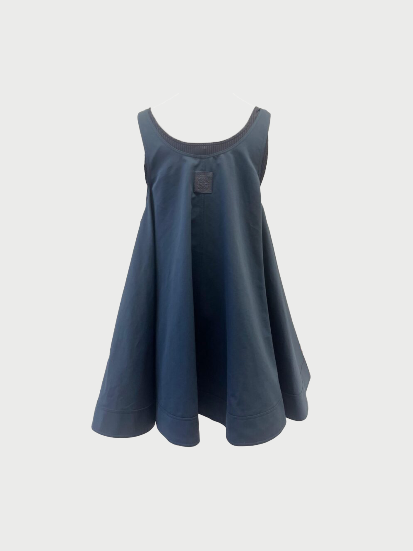 Loewe 2020s Navy Cotton Silk 2 Piece Trapeze Dress