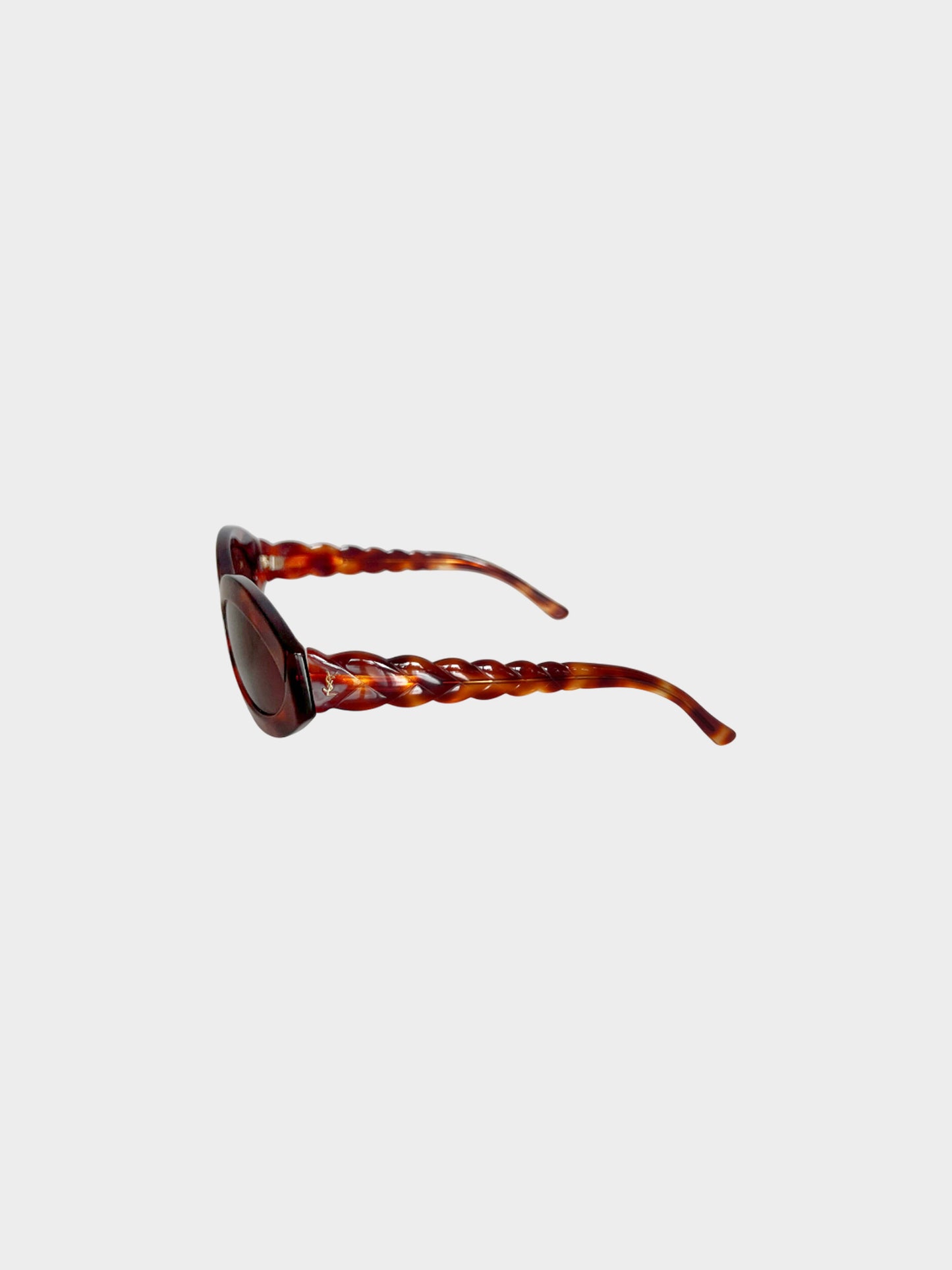 Yves Saint Laurent 1990s Vintage Tortoise Shell Cat Eye Sunglasses