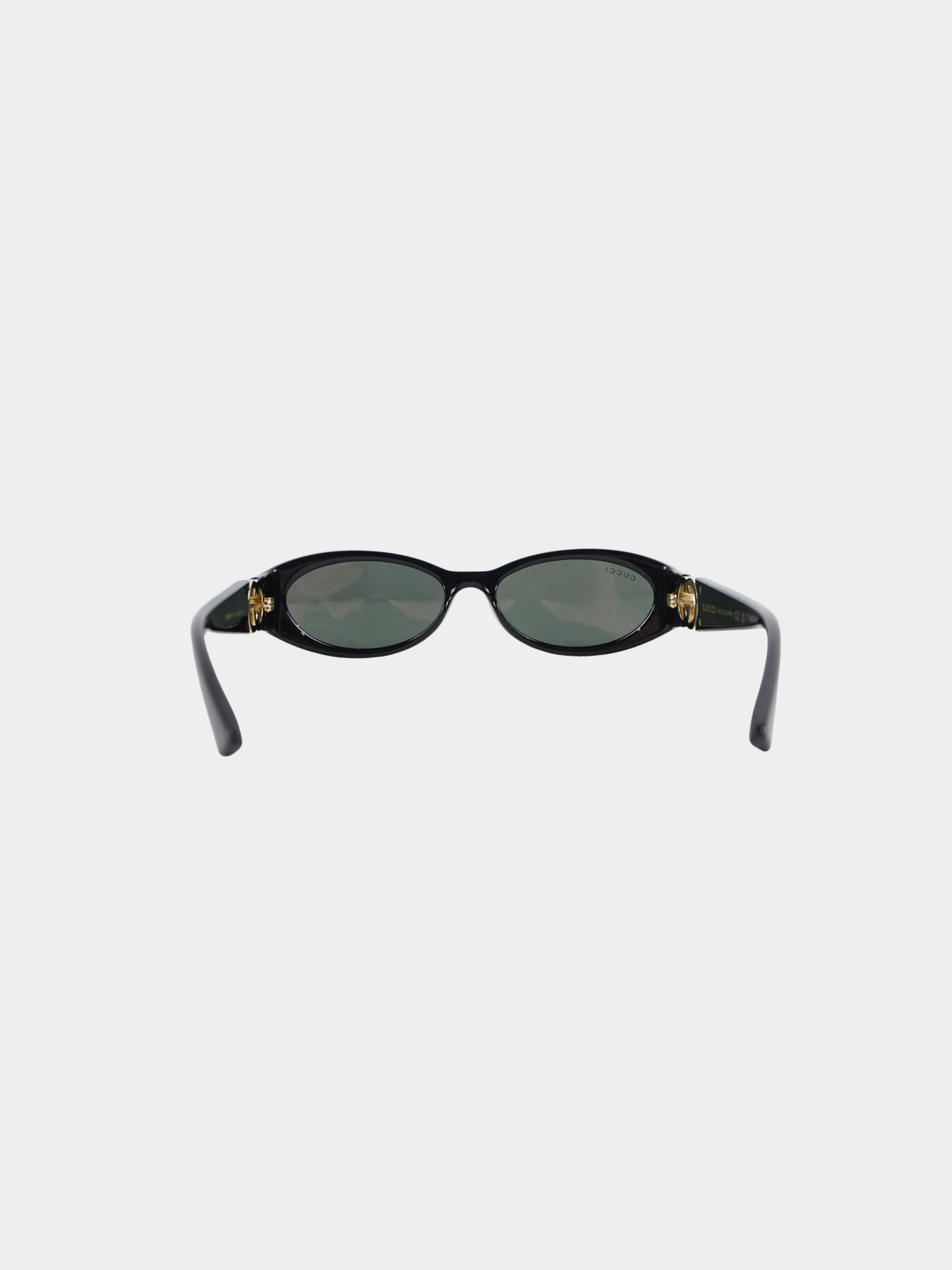 Gucci 2020s Black Acetate GG1660S Slim Logo Sunglasses