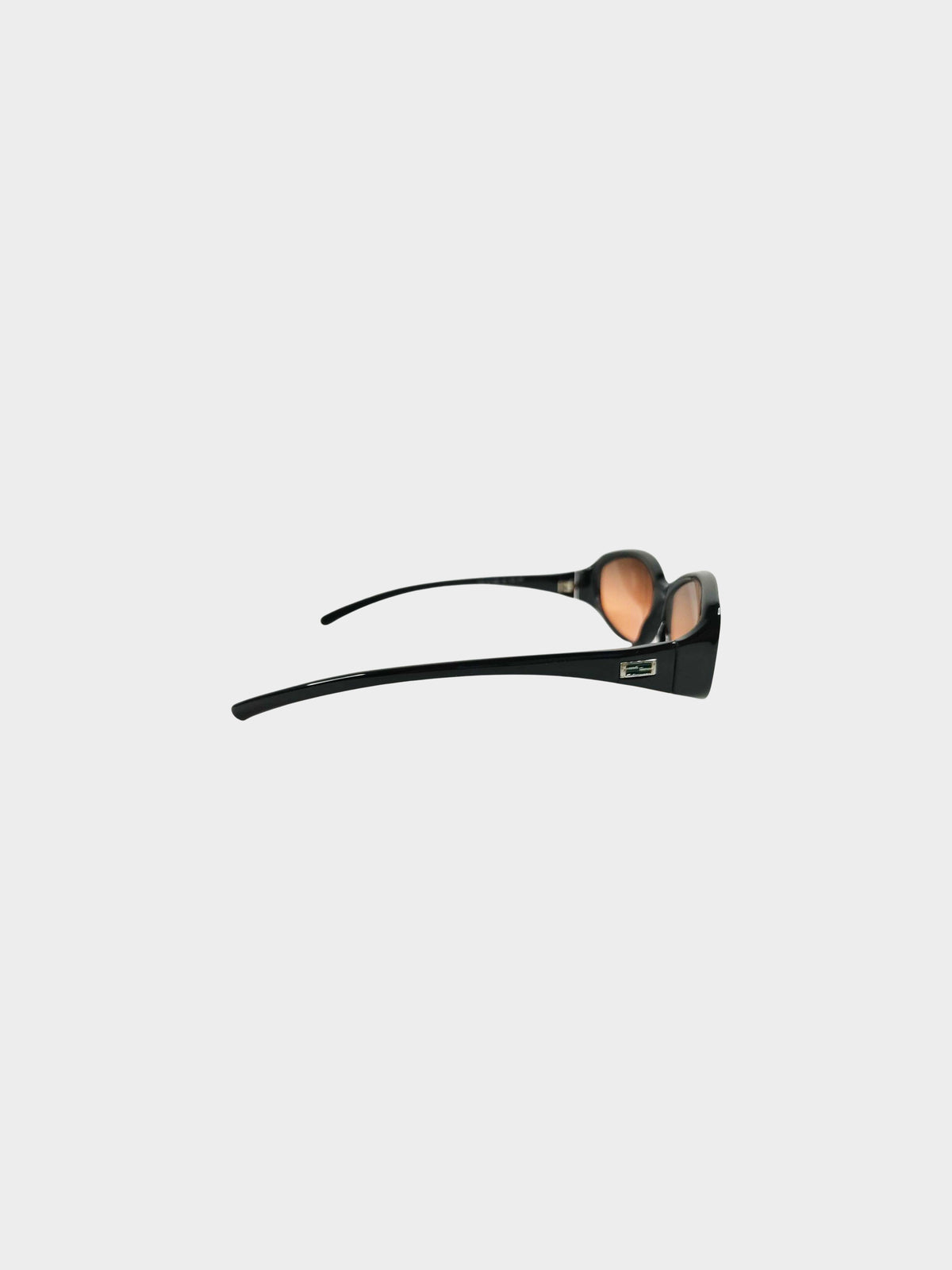 Fendi Early 2000s Black and Brown SL 7666 Sunglasses