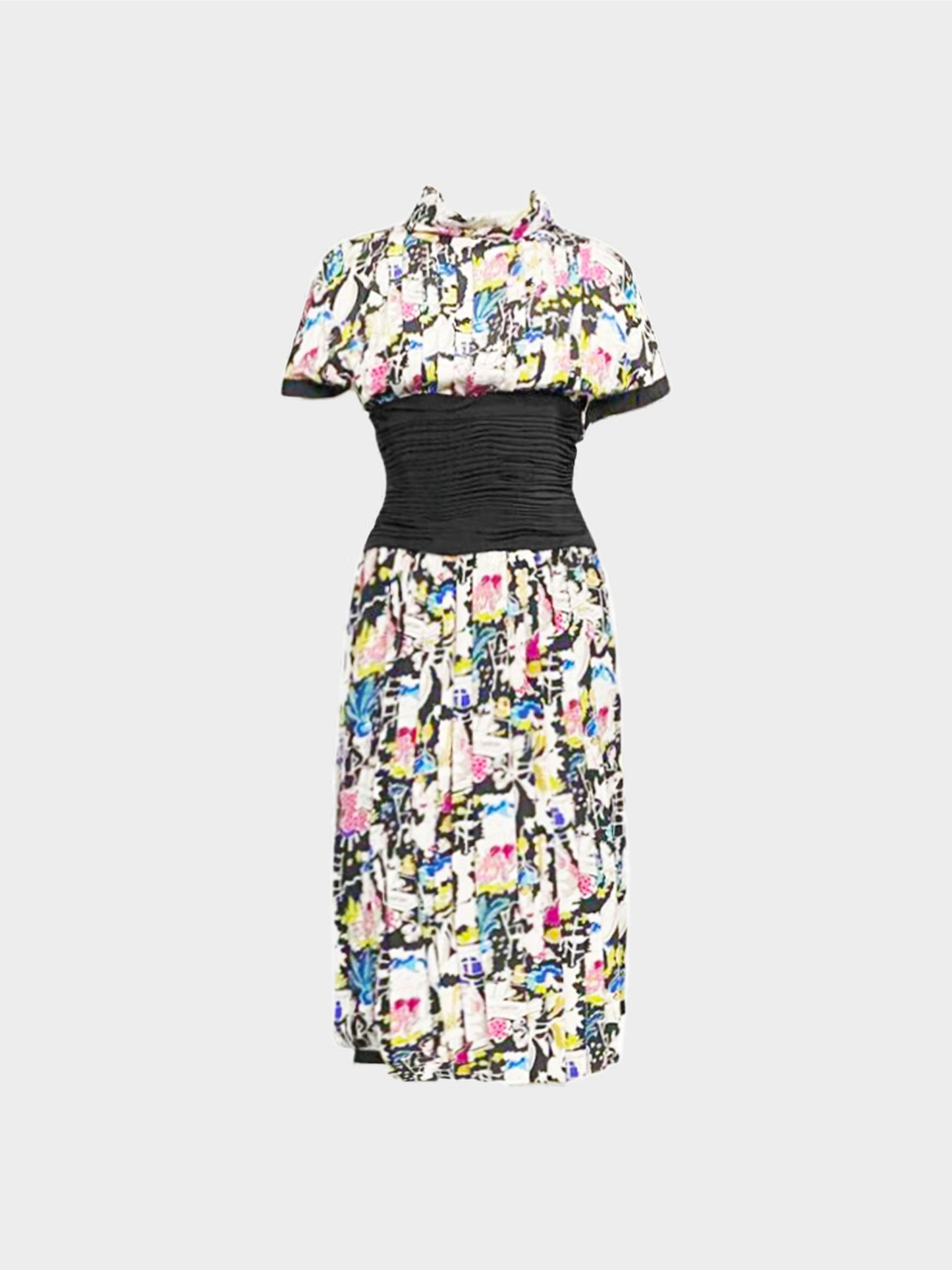 Chanel 1990s Graphic Long Cardigan and Dress Set