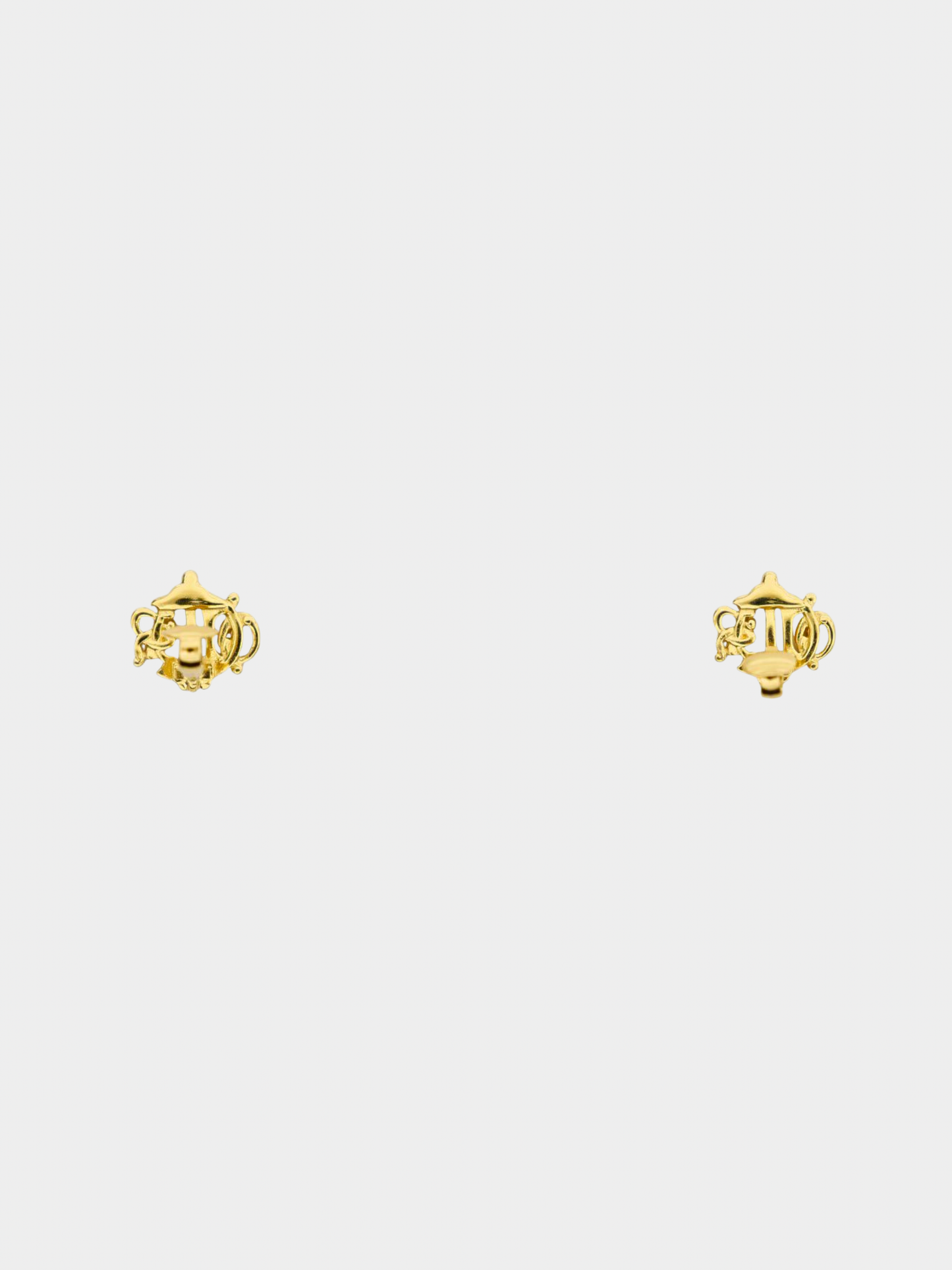 Christian Dior 2000s Gold Emblem Earrings