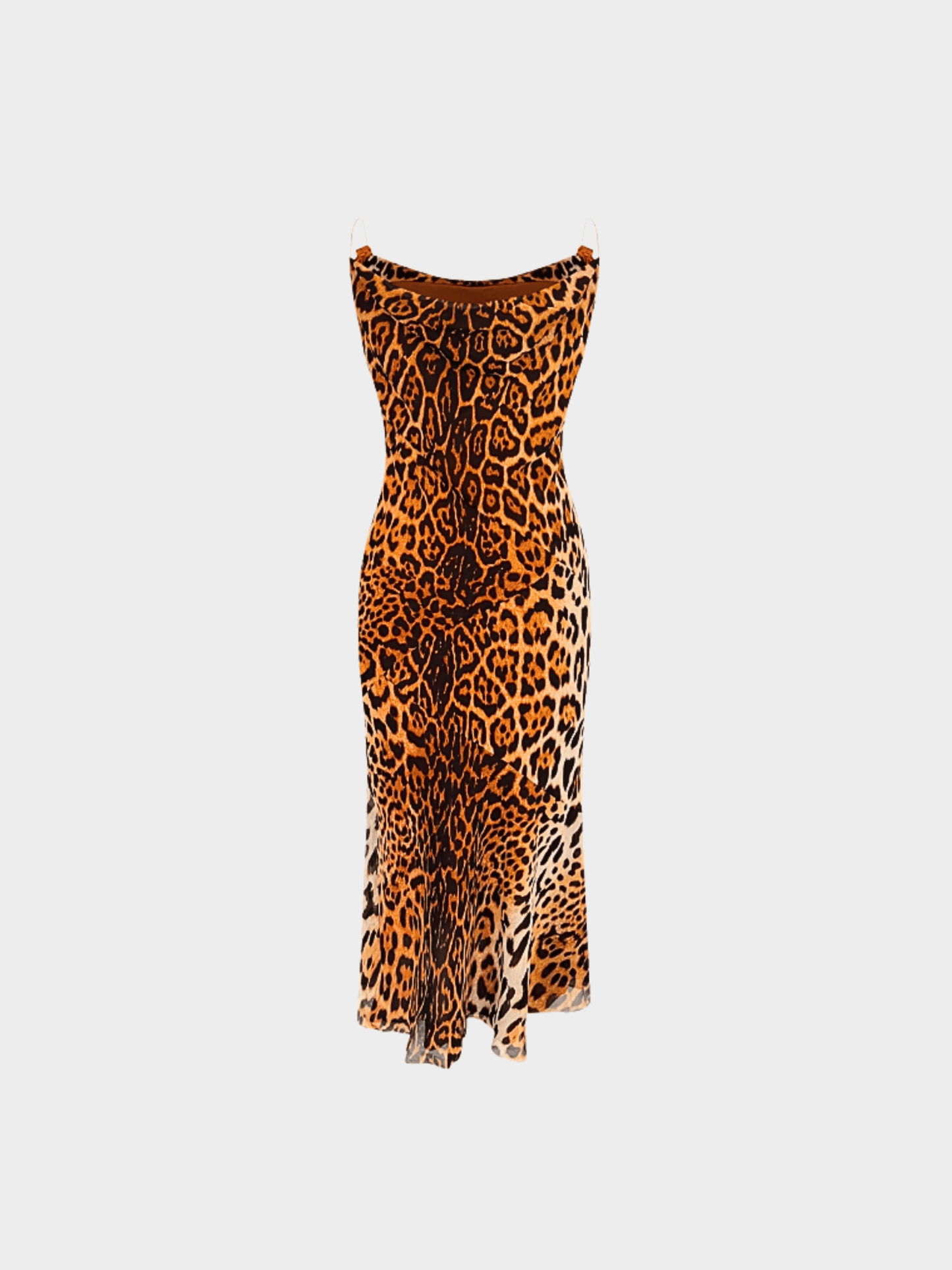 Christian Dior FW 2004 Cheetah Print Silk Dress