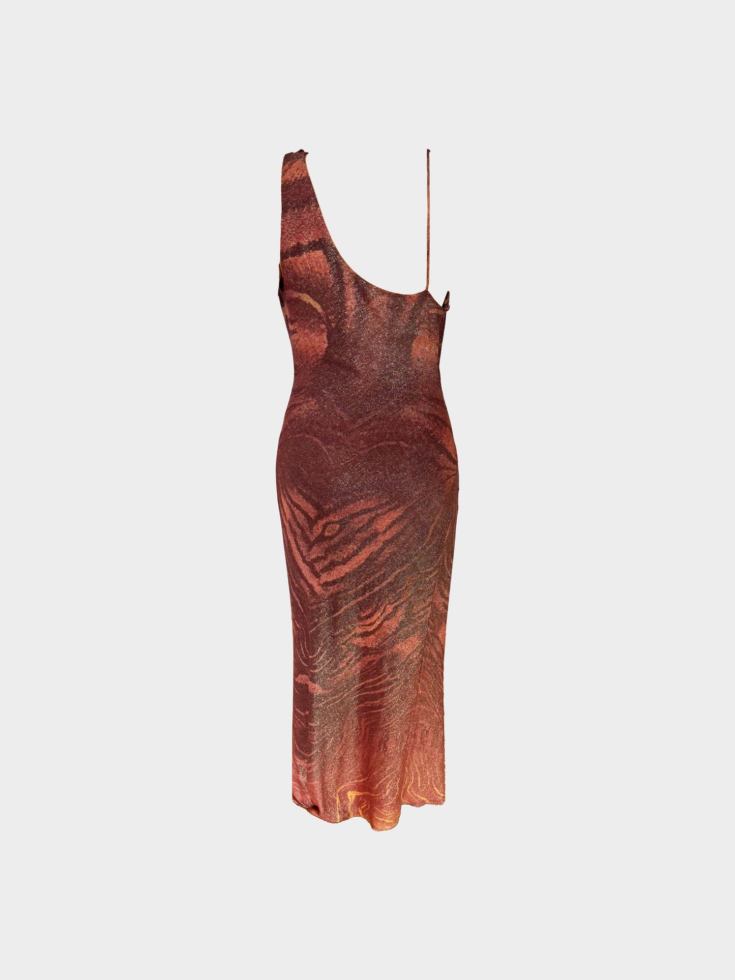 Roberto Cavalli 2000s Brown Animal Print Slip Dress