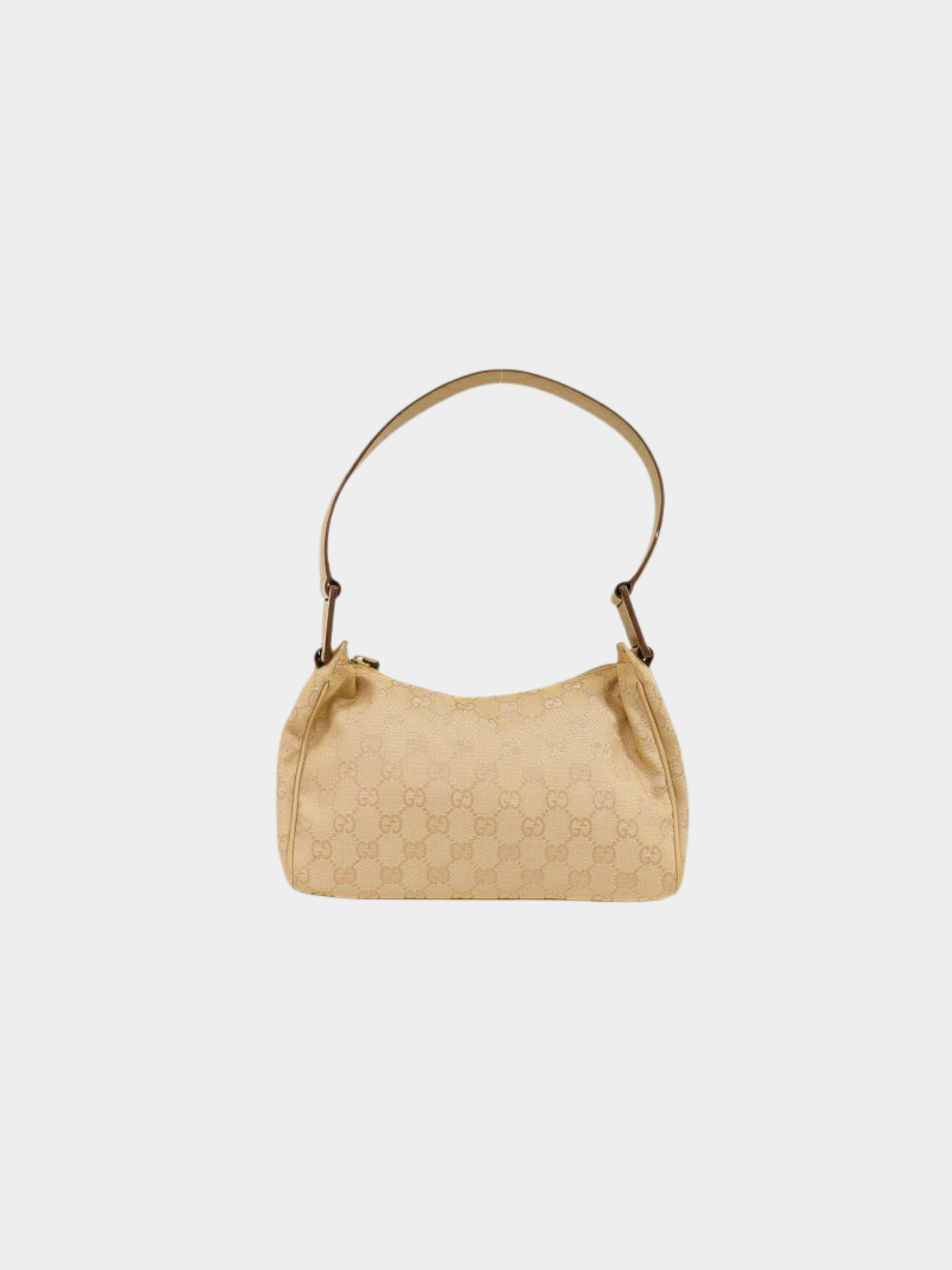 Gucci 2000s Beige GG Canvas One-Shoulder Bag