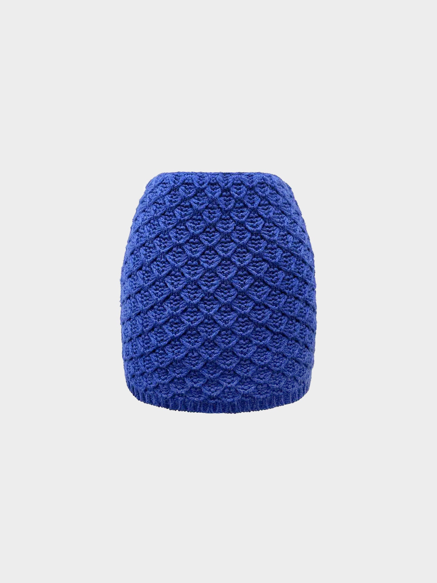 Chanel 2022 Indigo Blue Wool Knit Mini Skirt