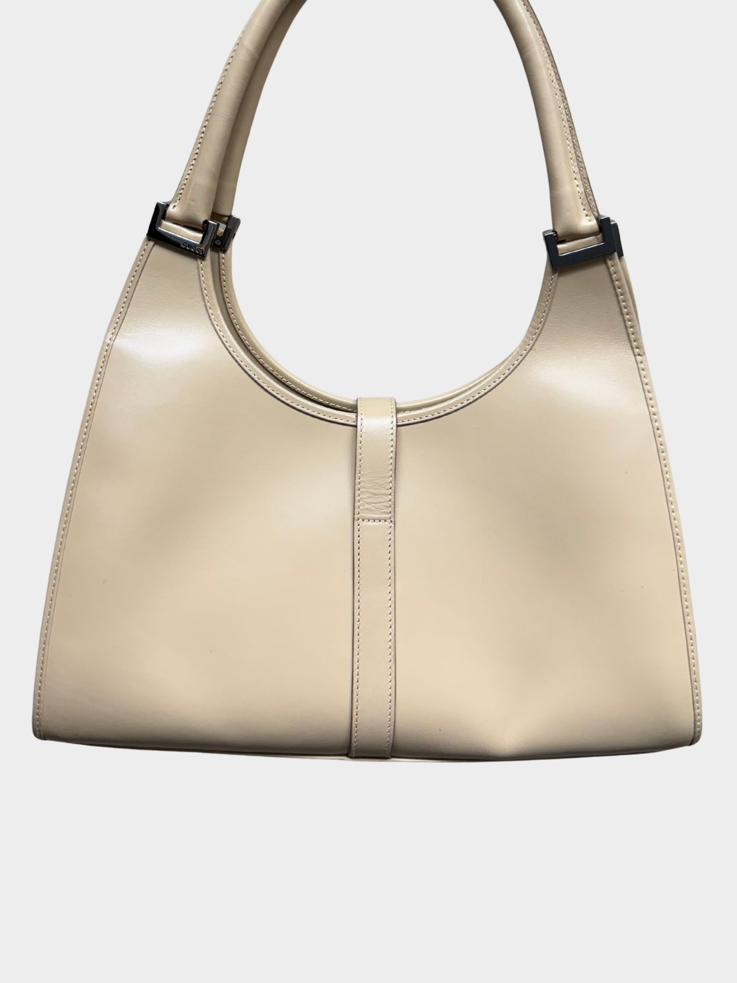 Gucci 2000s Beige Calfskin Jackie O Hobo Bag