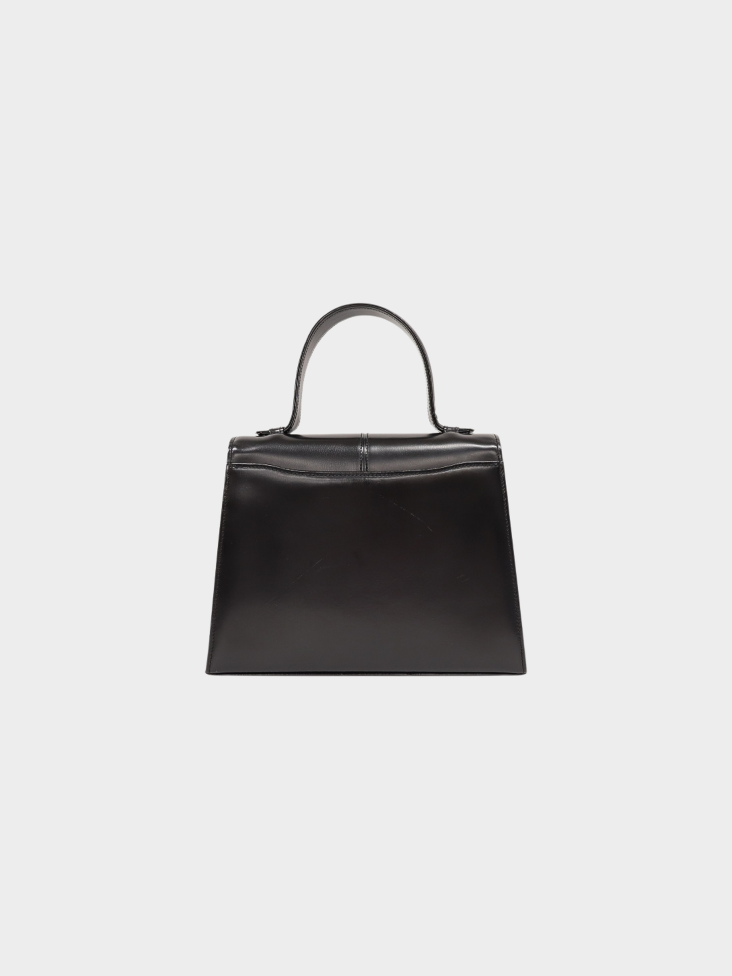 Yves Saint Laurent 2000s Black Leather Logo Hardware Handbag