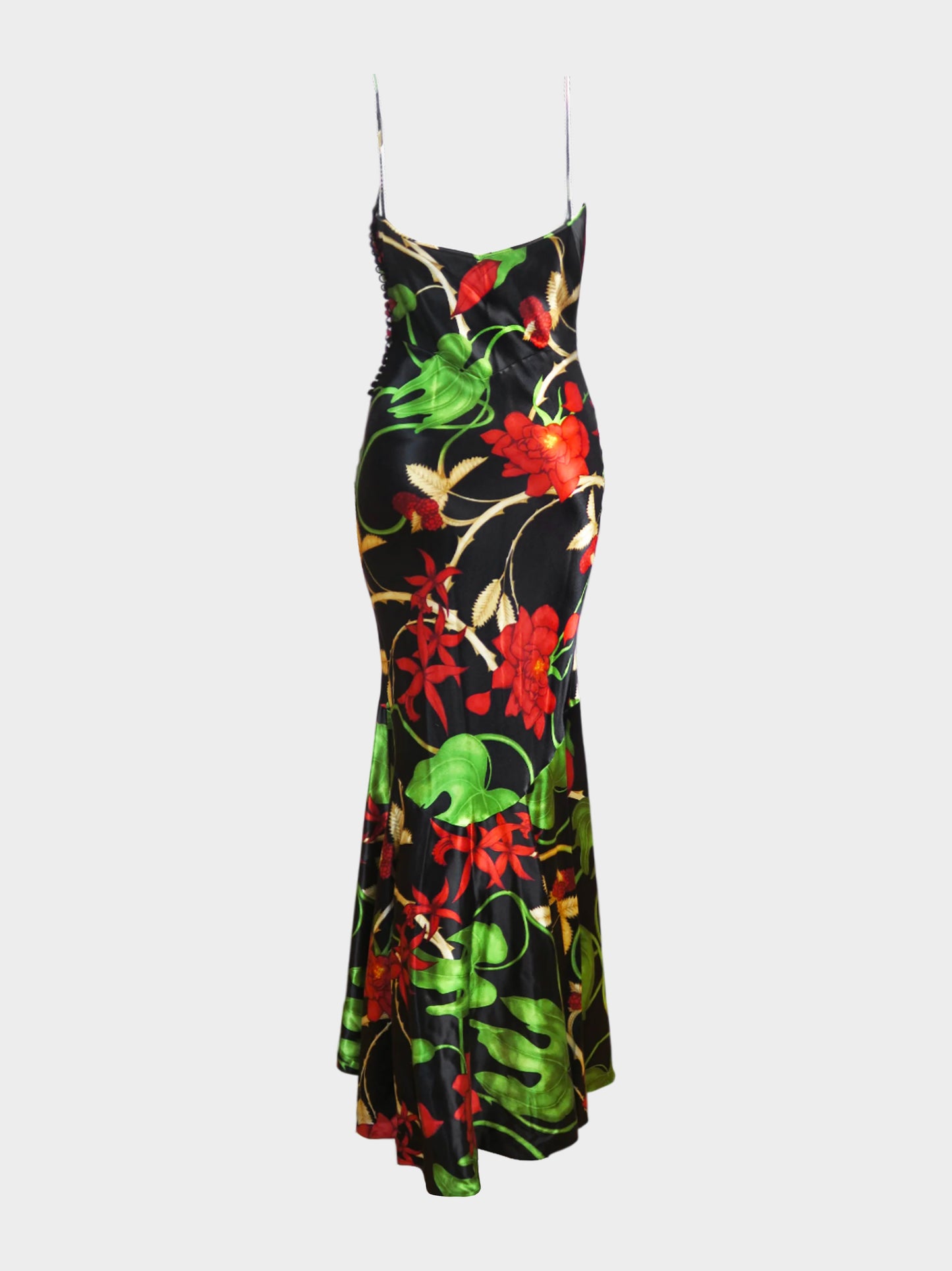 Christian Dior by John Galliano FW 2002 Floral Silk Maxi Dress