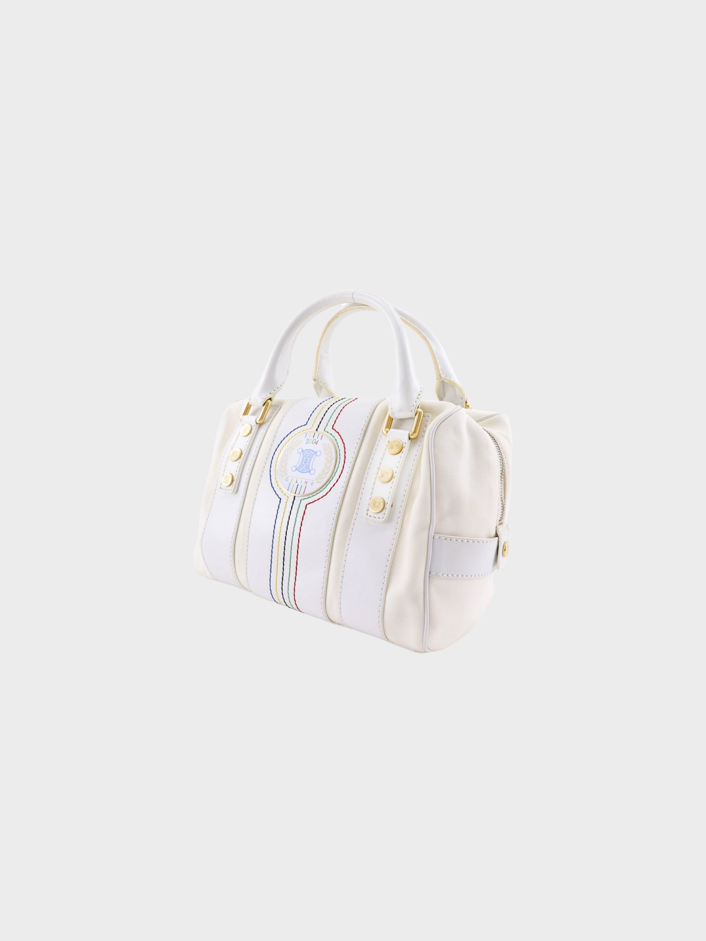 Celine 2004 Athens Olympics Limited Edition White Mini Boston Bag