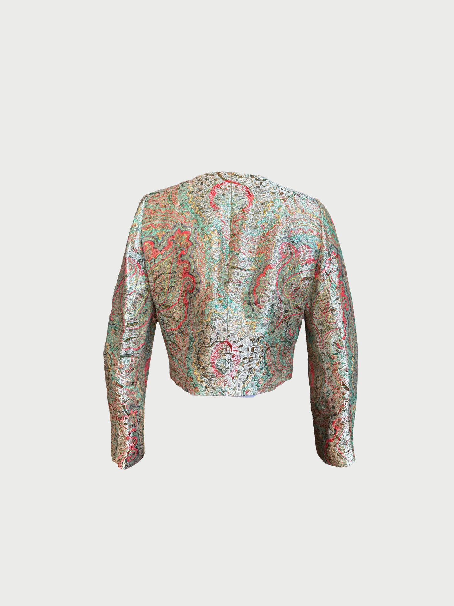 Yves Saint Laurent FW 1991-1992 Multicolor Brocade Cropped Jacket