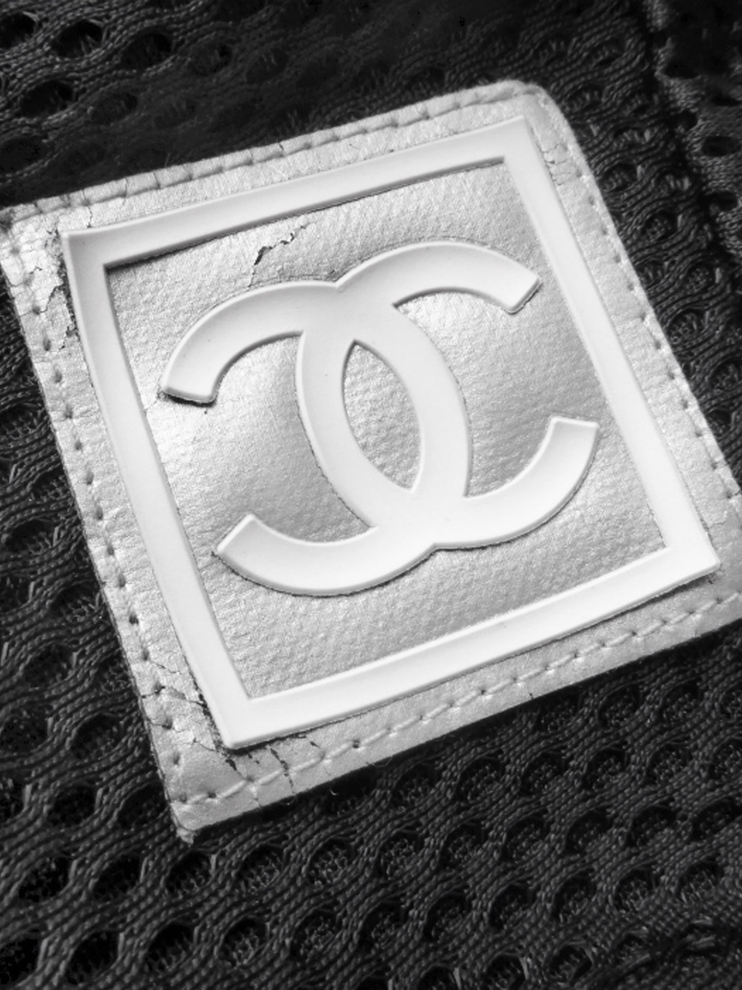 Chanel 2000s Sports Line Black Mesh Short Sleeve Dress