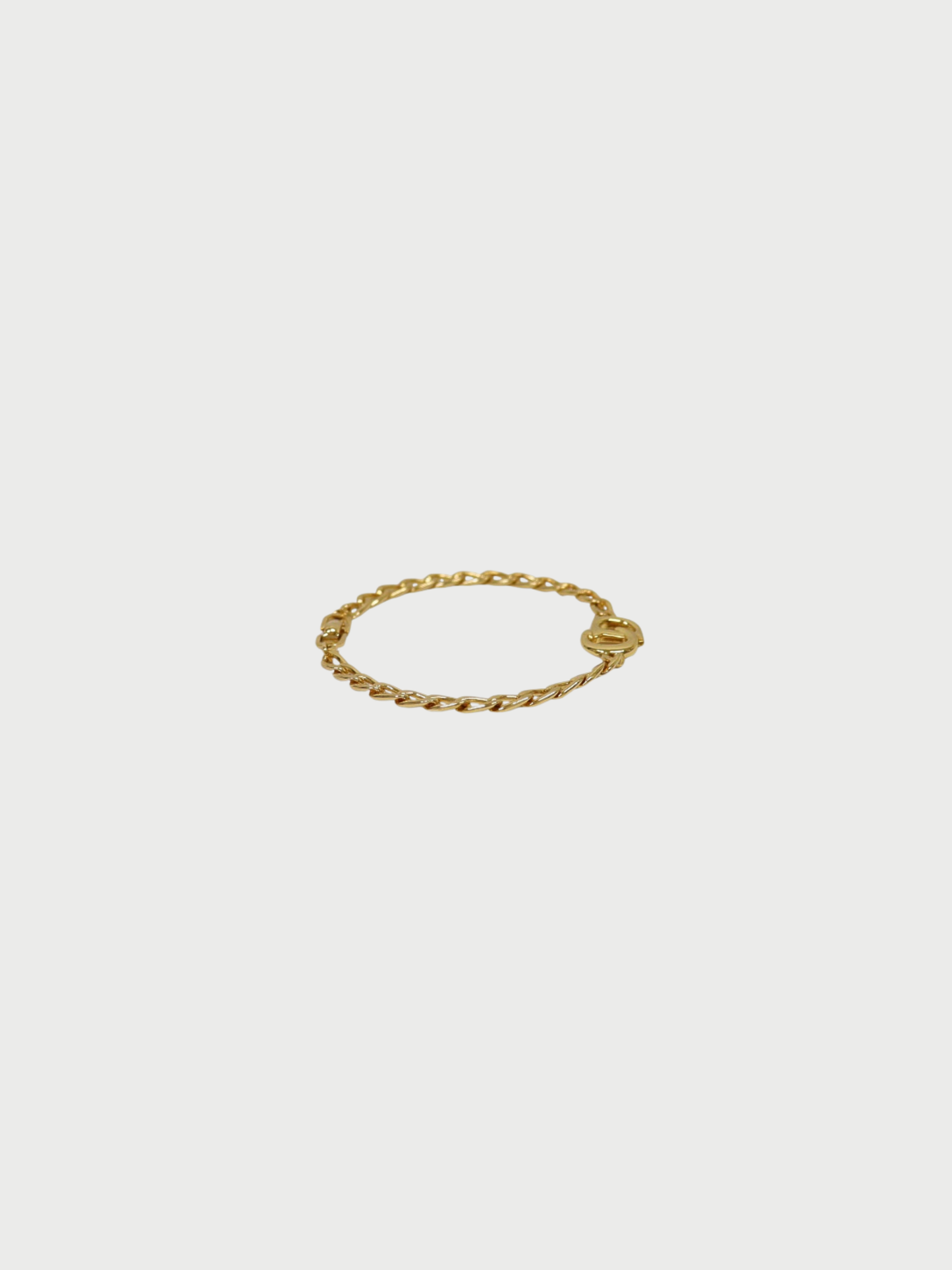 Christian Dior 2000s Gold Plated Metal CD Bracelet