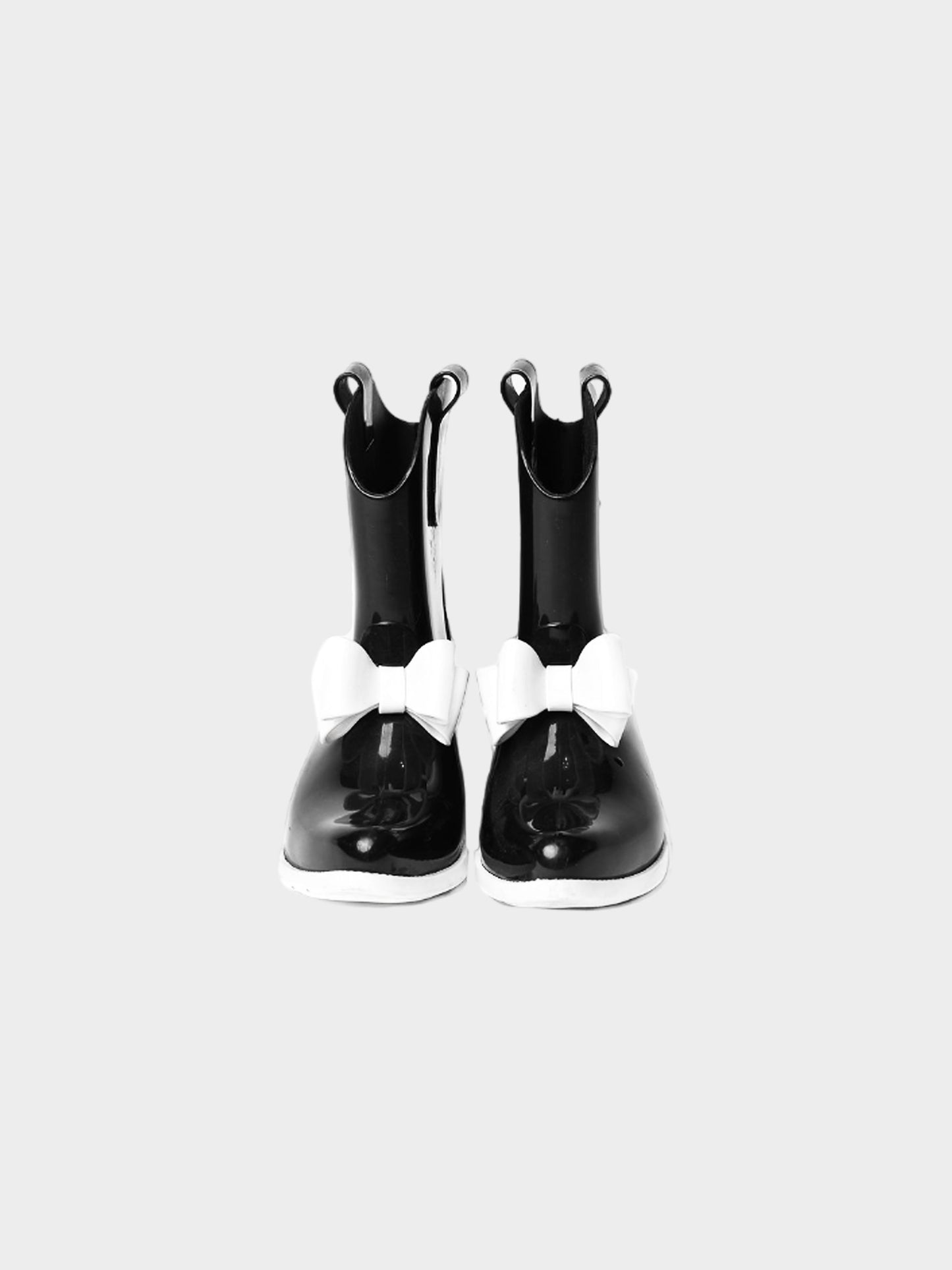 Vivienne Westwood x Melissa 2010s Anglomania Black and White Bow Cowboy Boots