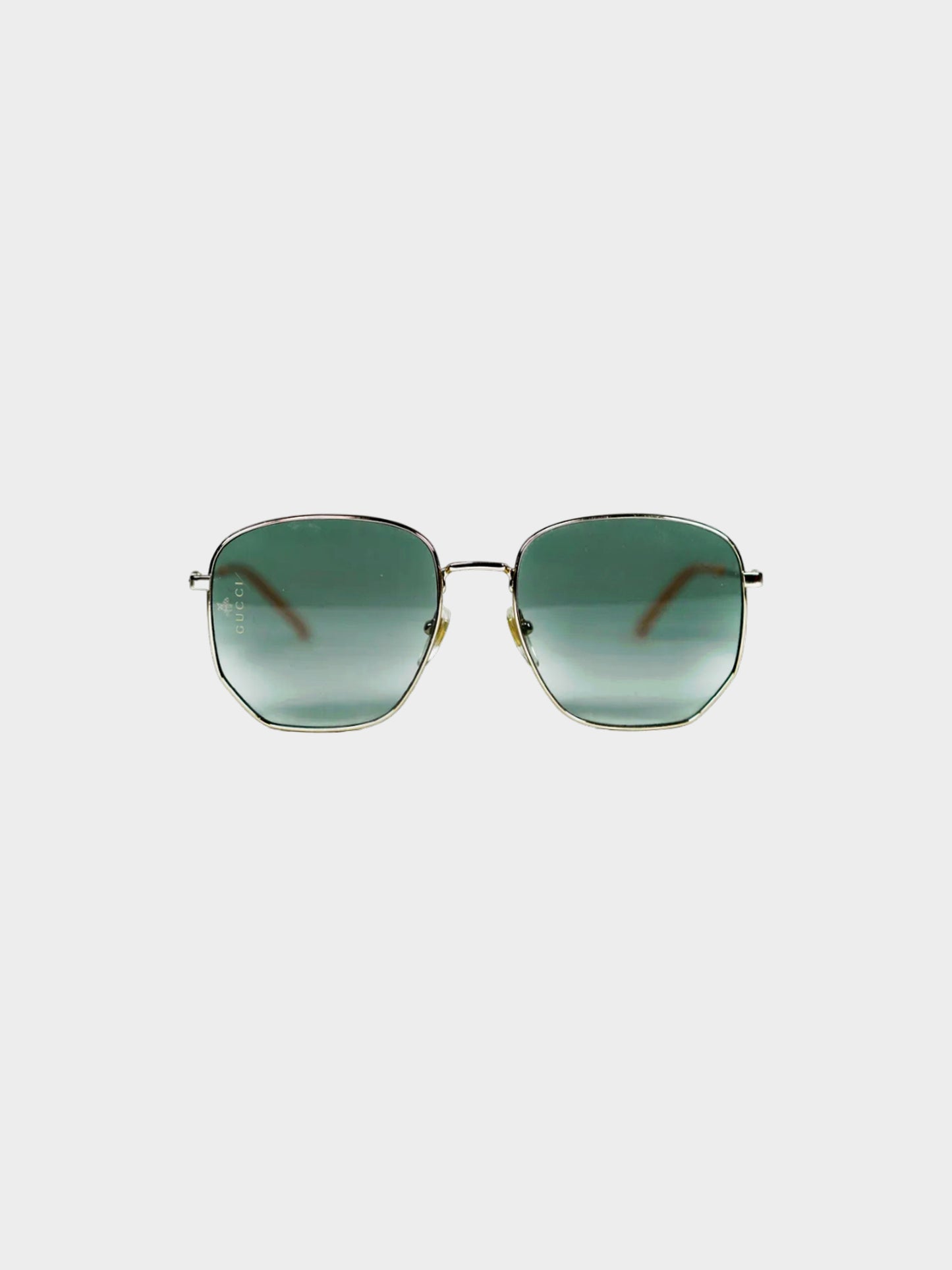 Gucci 2018 Metal Frame Hexagonal Sunglasses