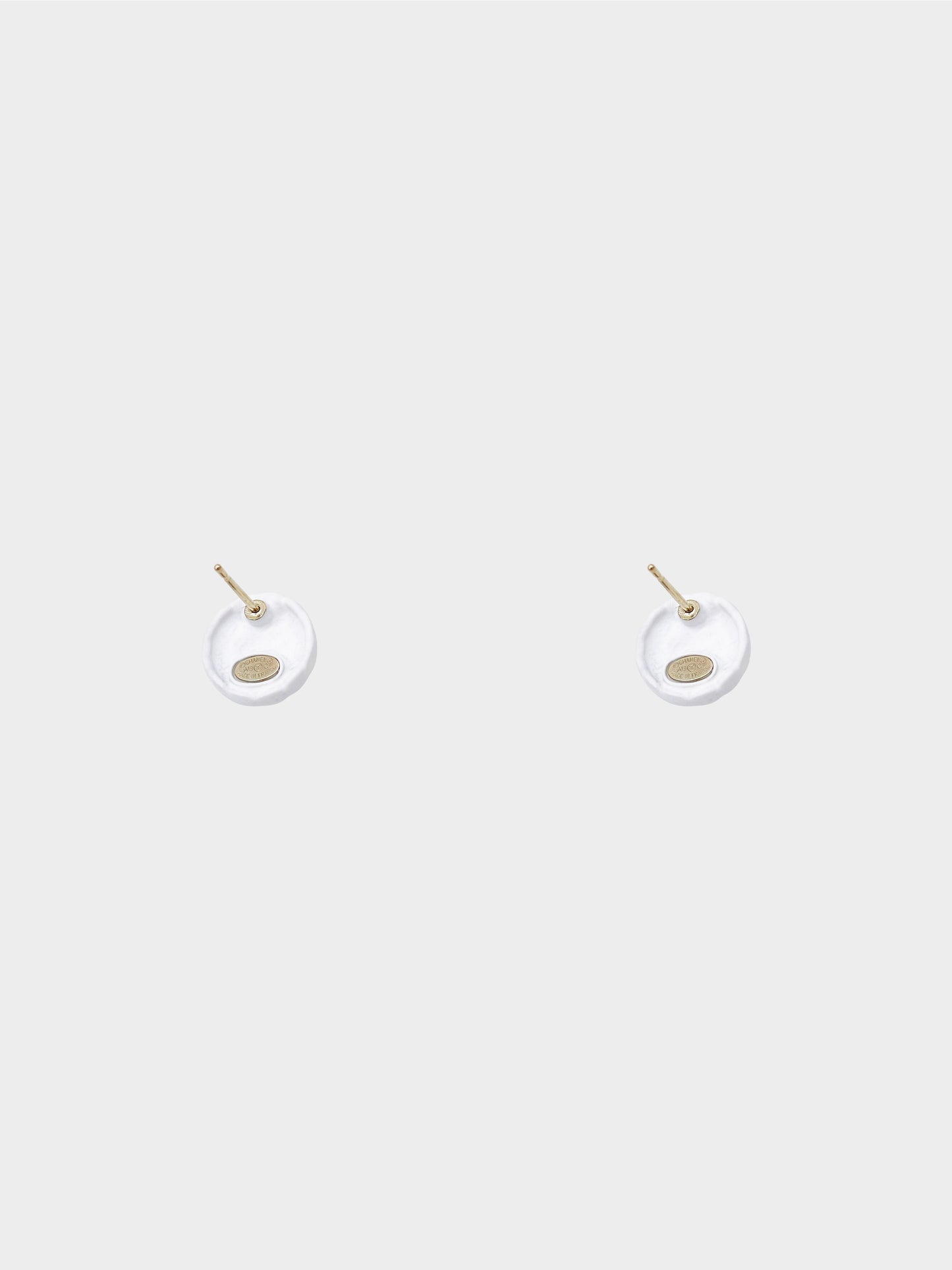 Chanel Fall 2019 White Quilted Coco Mark Stud Earring