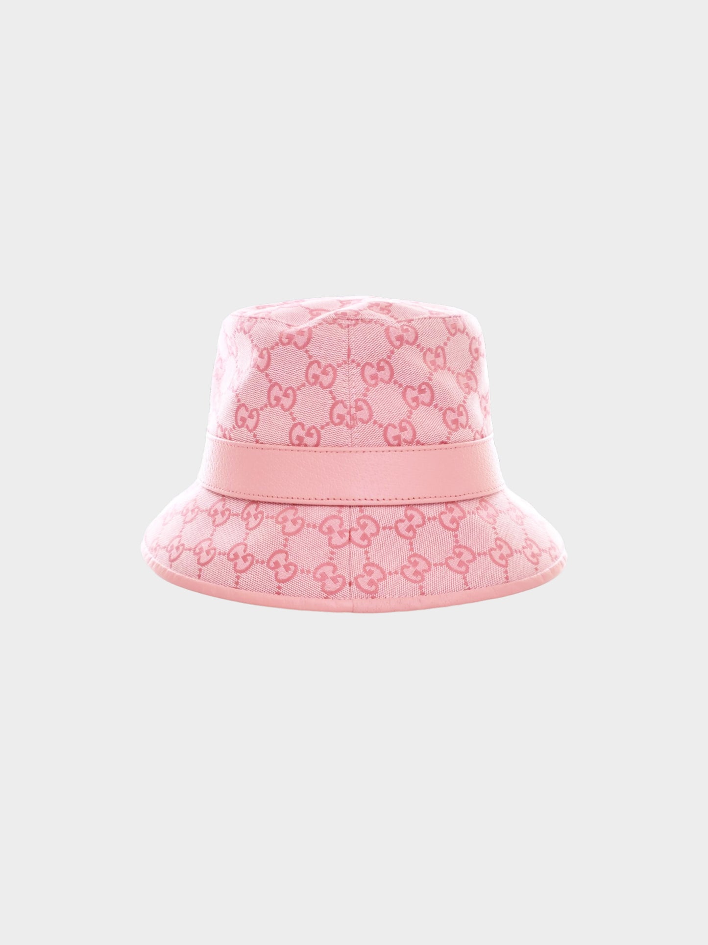 Gucci Late 2010s Pink Monogram Double G Bucket Hat