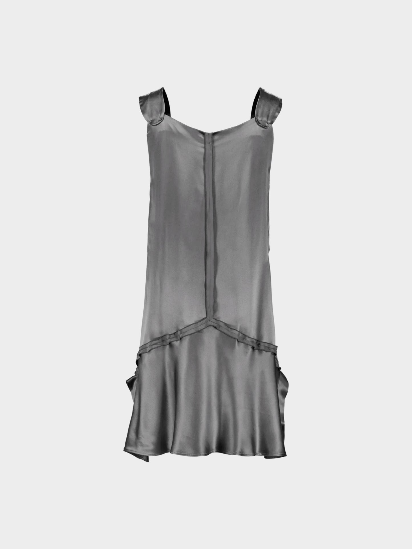 Miu Miu 2007 Grey Mid-length Silk Dress