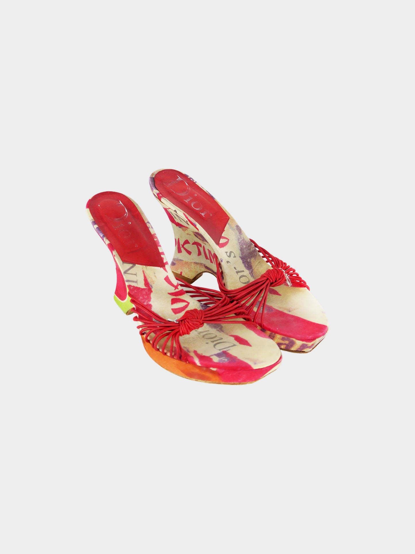 Christian Dior SS 2003 Runway Fashion Victim Wedge Heels