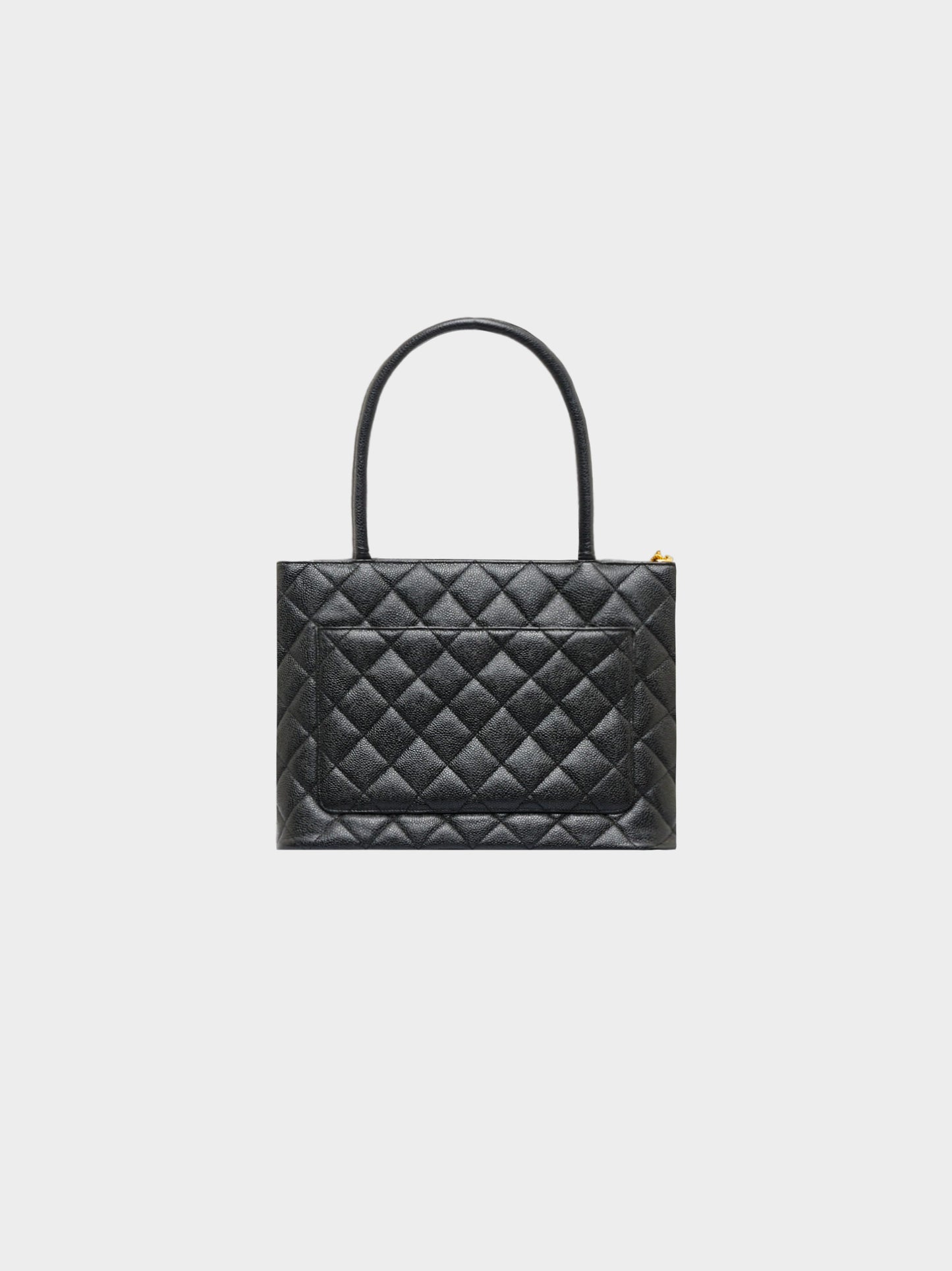 Chanel 2010s Black Caviar Timeless Medallion Tote Bag