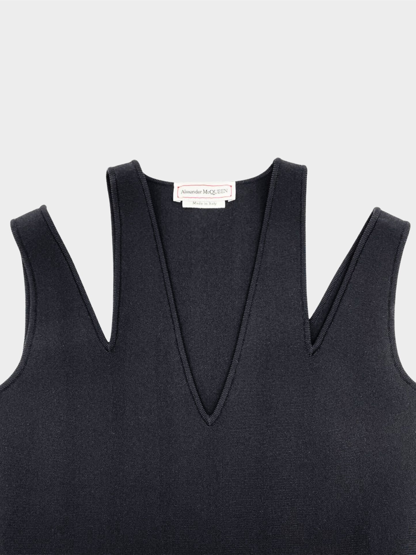 Alexander McQueen 2022 Cut-Out Corset Midi Dress