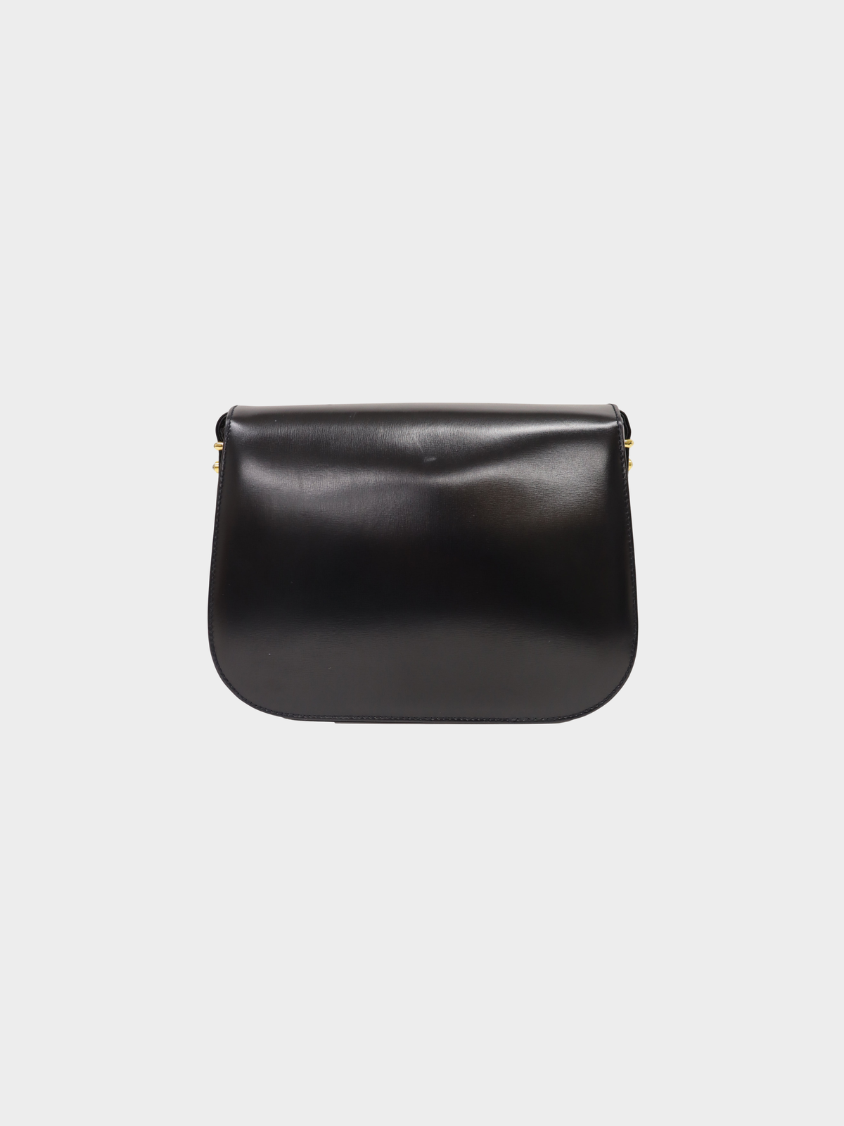 Gucci 2000s Black Leather Turn-Lock Shoulder Bag