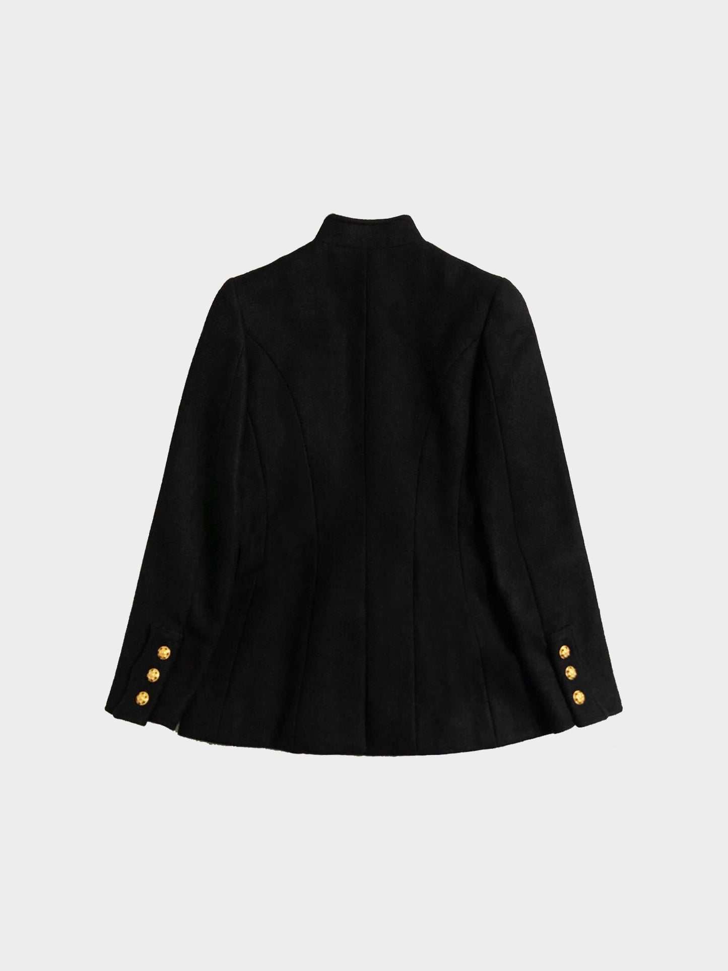 Chanel FW 1996 Black Gripoix Button Wool Jacket