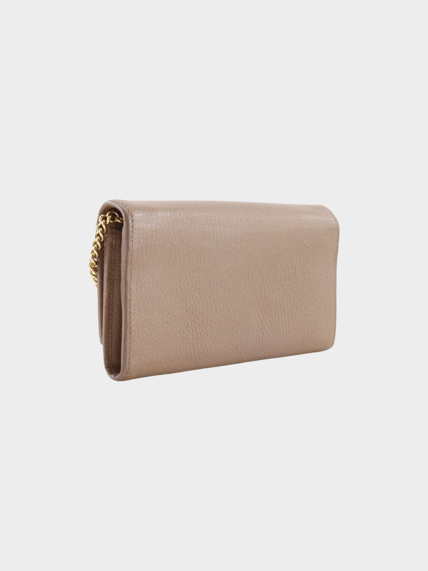 Gucci 2020s Beige Calfskin GG Marmont Chain Wallet