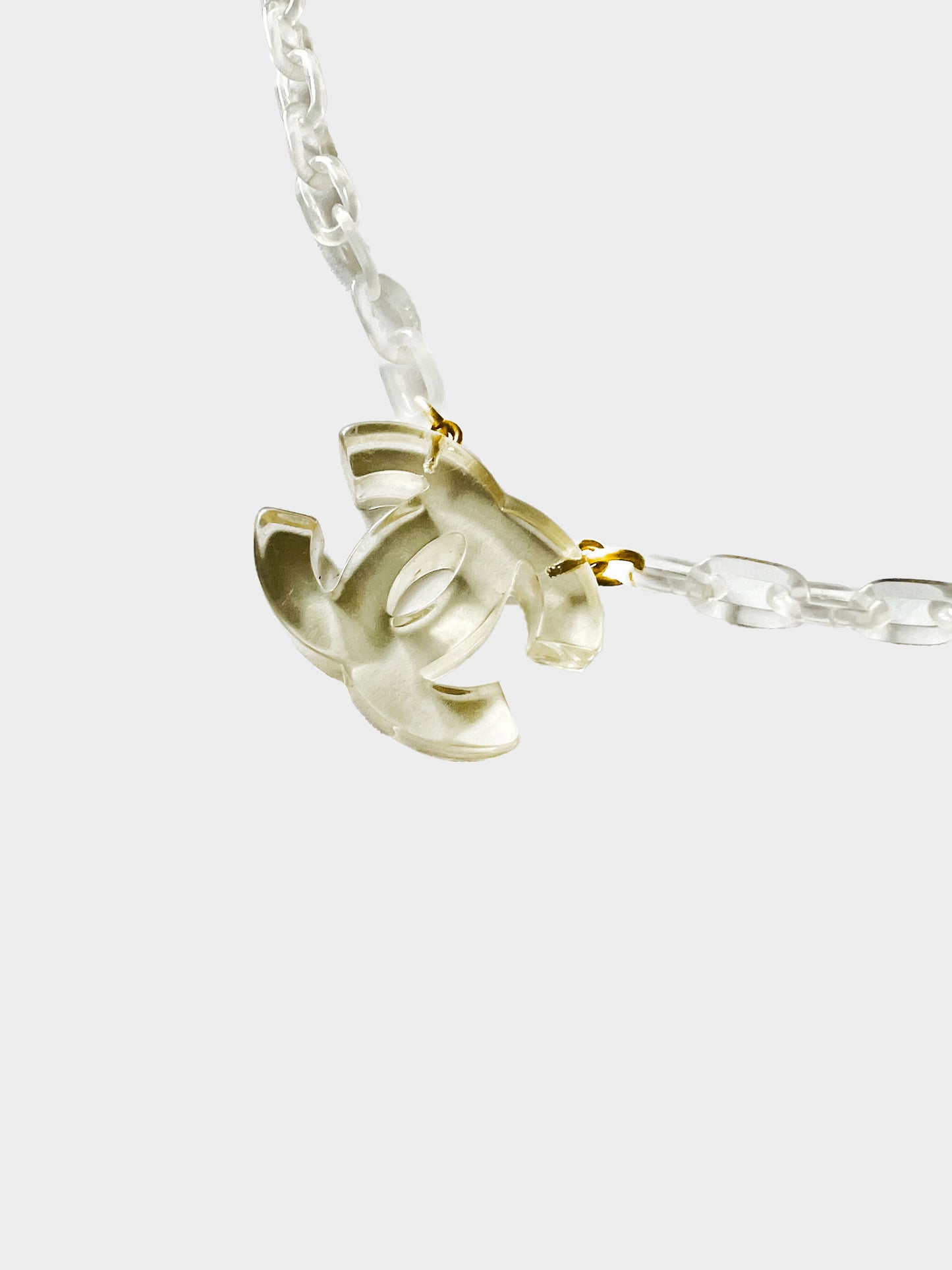 Chanel Spring 2001 Rare Ice Cube Plastic Chain Necklace