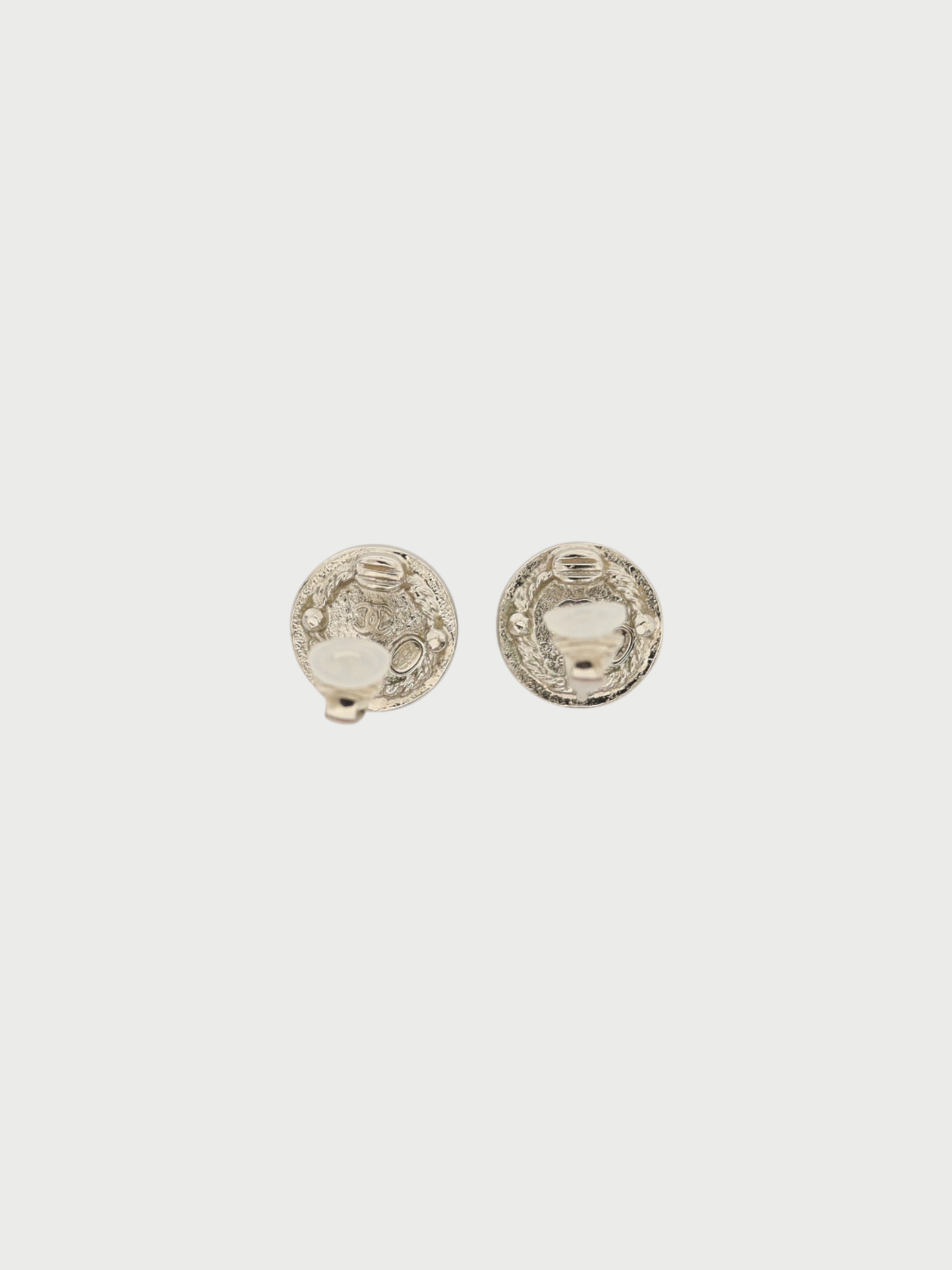 Chanel 2021 Silver Coco Pearl Rhinestone Earrings