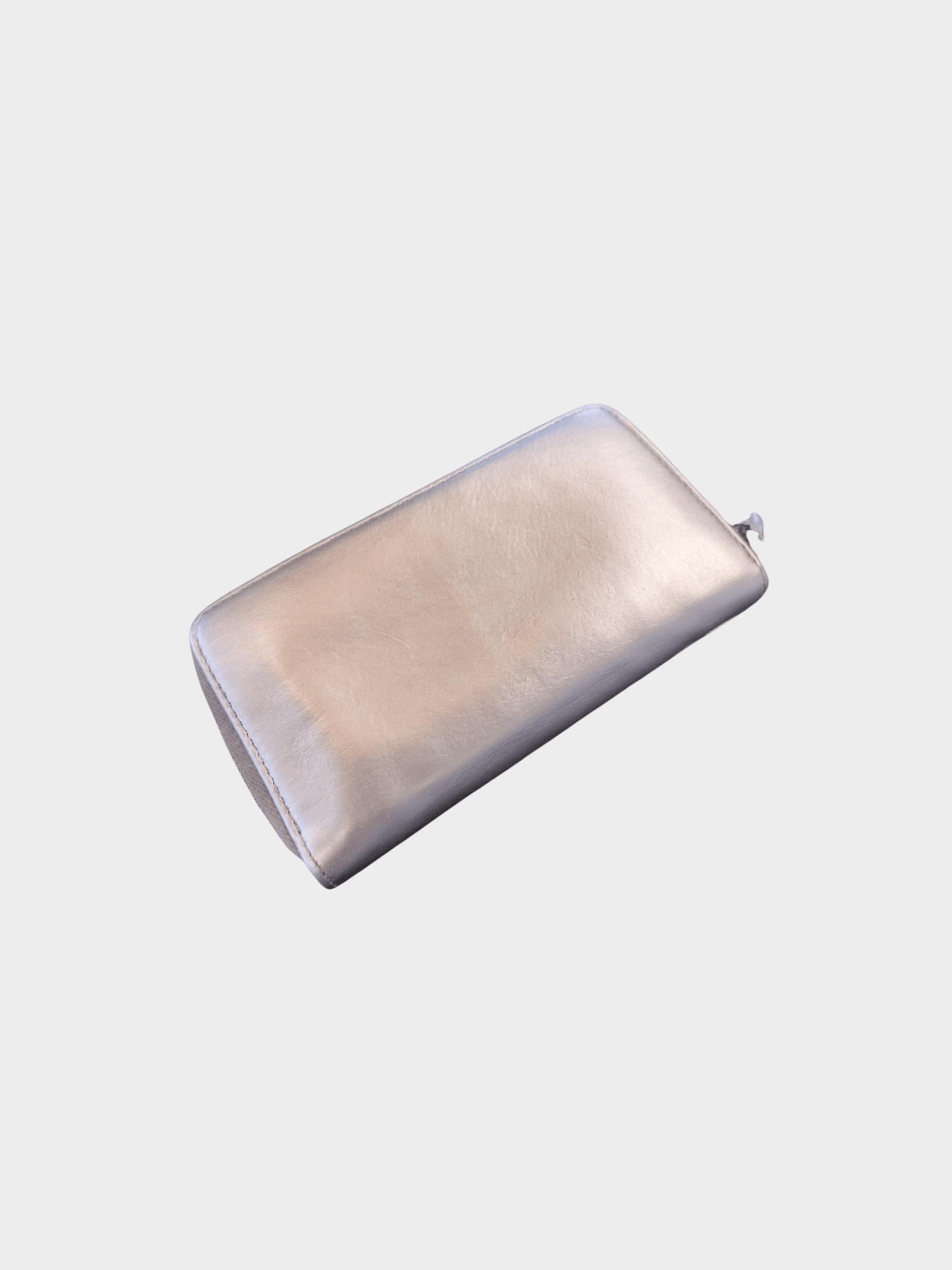 Chanel 2016 Silver and Multicolor Lambskin Leather L-Gusset Zip Wallet