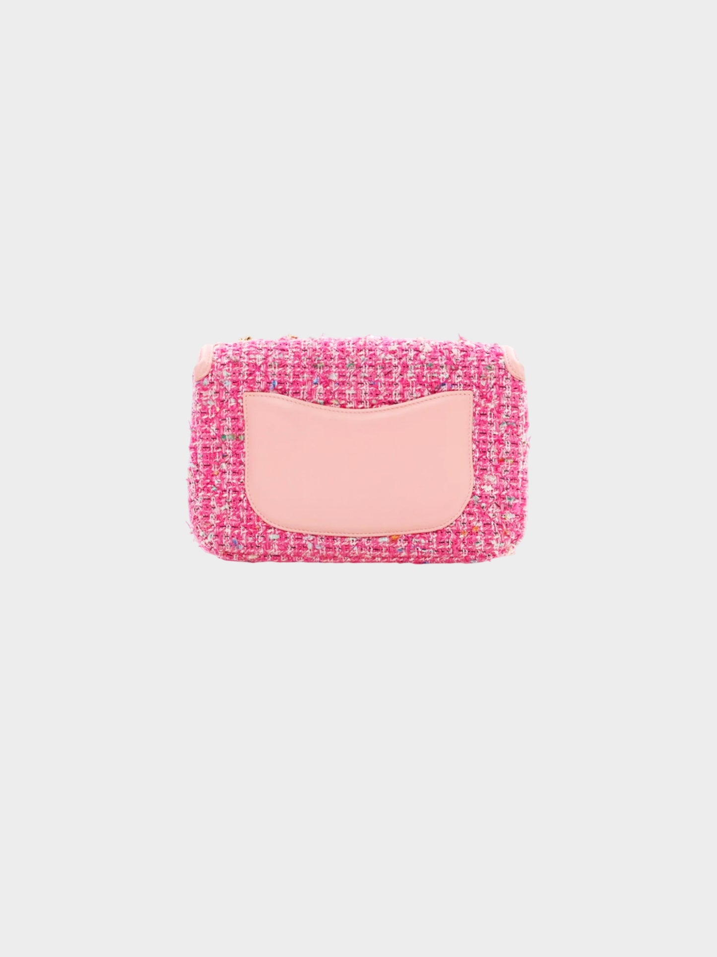 Chanel Mid 2019 Pink Tweed CC Filigree Medium Flap Bag