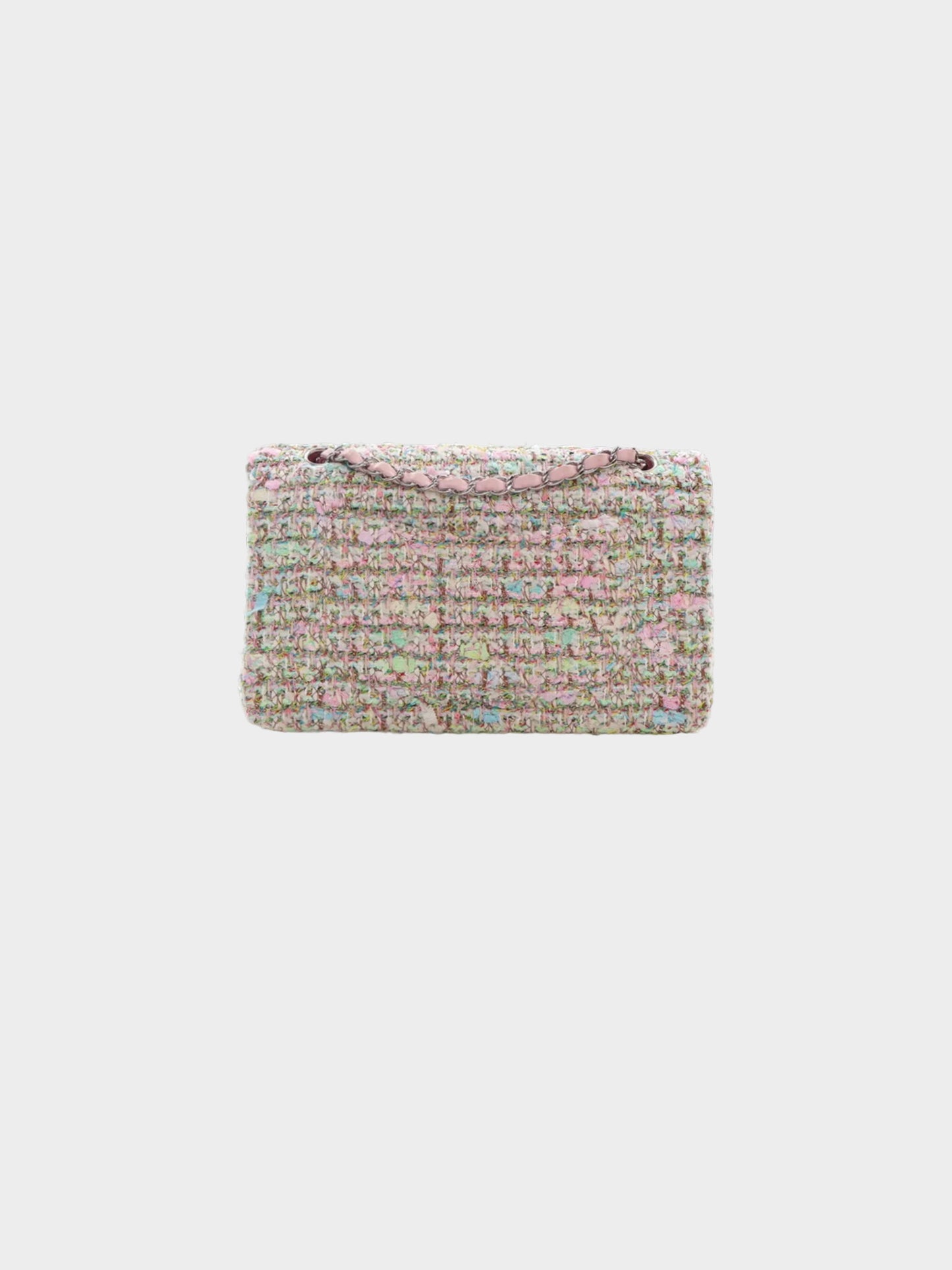 Chanel 2004-2005 Multicolor Tweed Quilted Medium Flap Bag